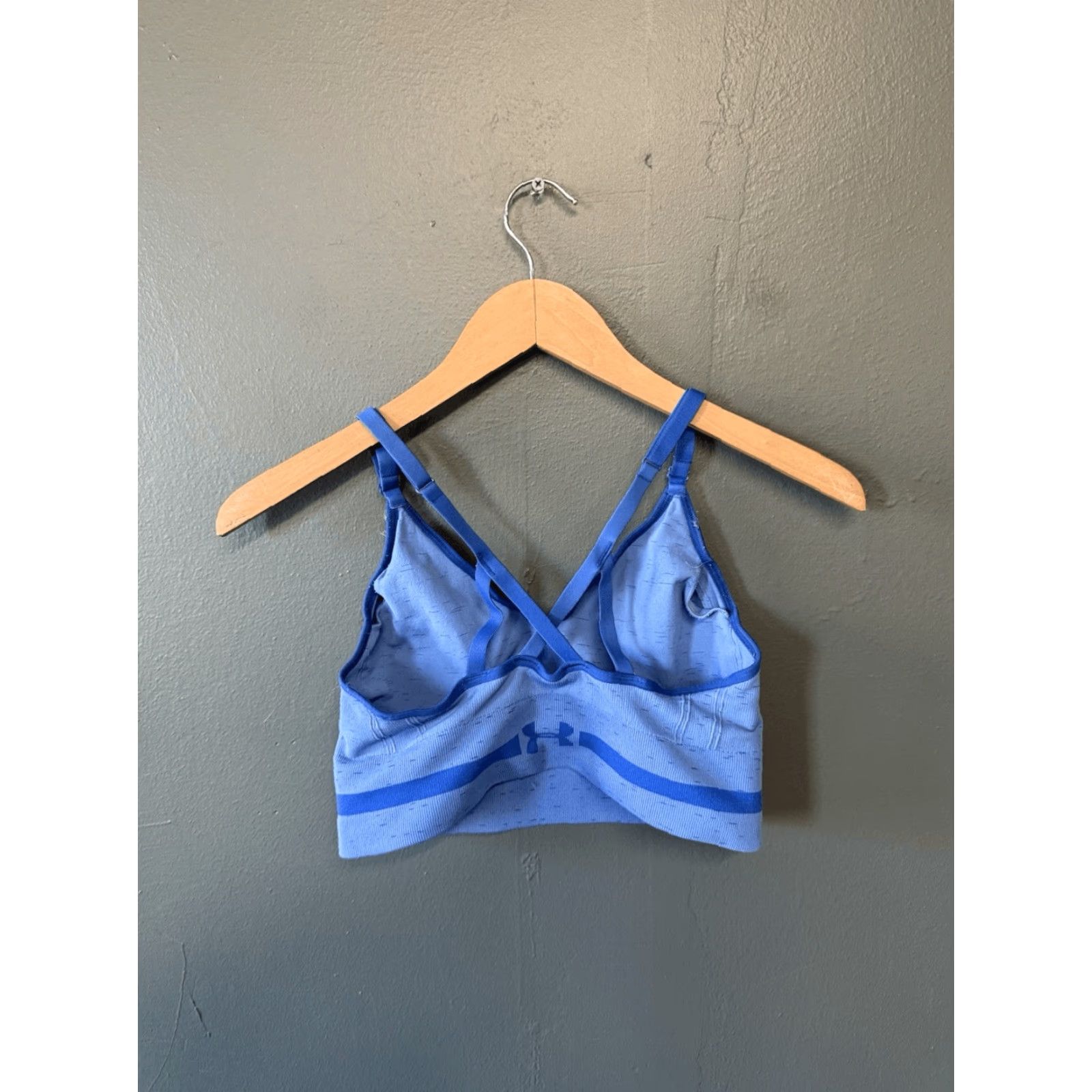 Under Armour Under Armour Sports Bra Blue Women M Medium Size Athletic Activewear Bra Size ONE SIZE - 2 Thumbnail