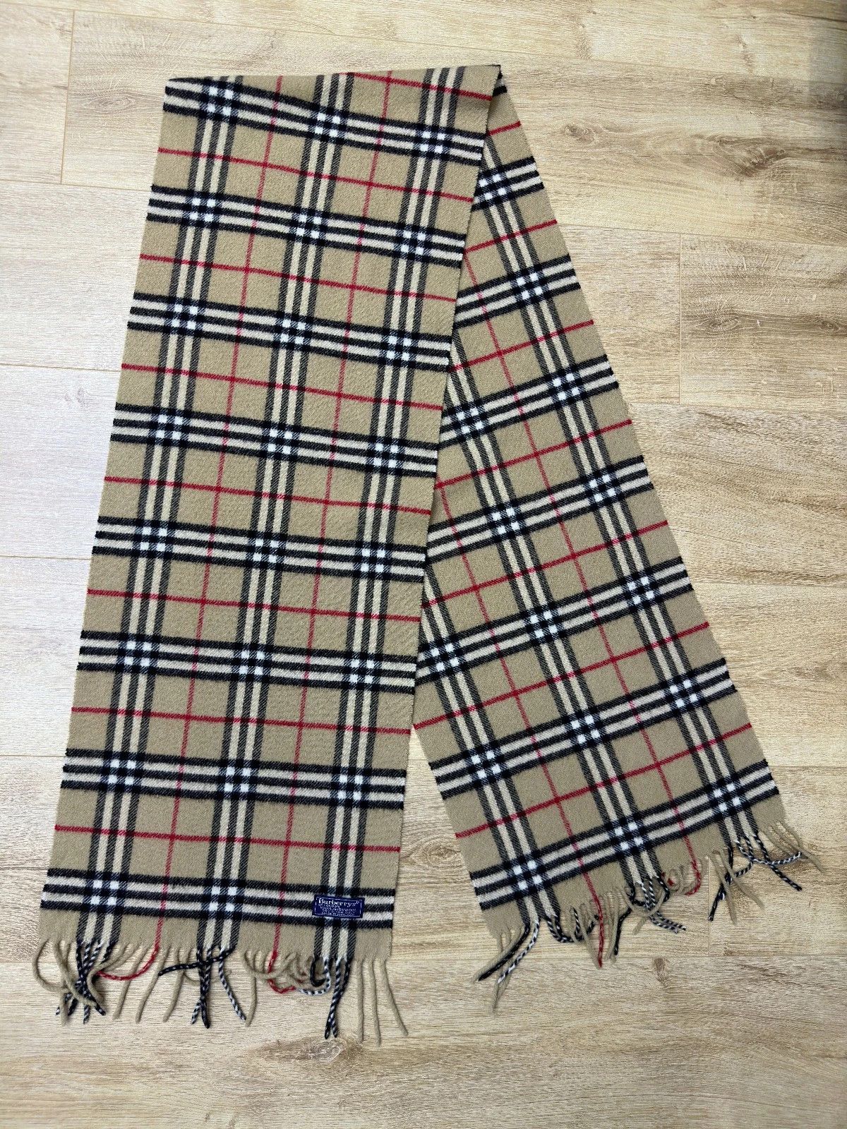 Burberry Burberrys Lambswool Check Scarf Scotland Classic 190x33 Size ONE SIZE - 10 Thumbnail