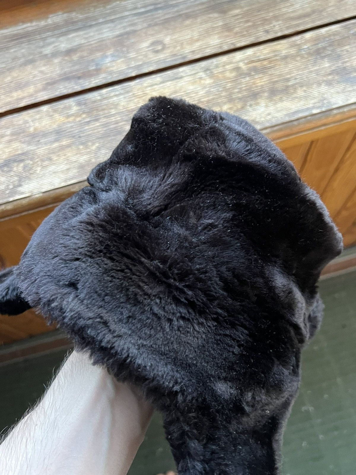 Vintage Y2K Faux Fur Ushanka Vintage Fuzzy Trapper Hat Huge Size ONE SIZE - 6 Thumbnail