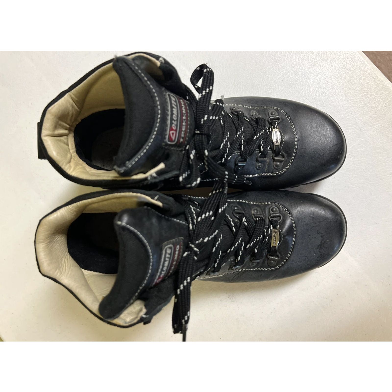 Vintage Dolomite Mens Sz 9 Womens Sz 10 Waterproof Trekking Hiking Boots Size US 8 / IT 38 - 2 Thumbnail