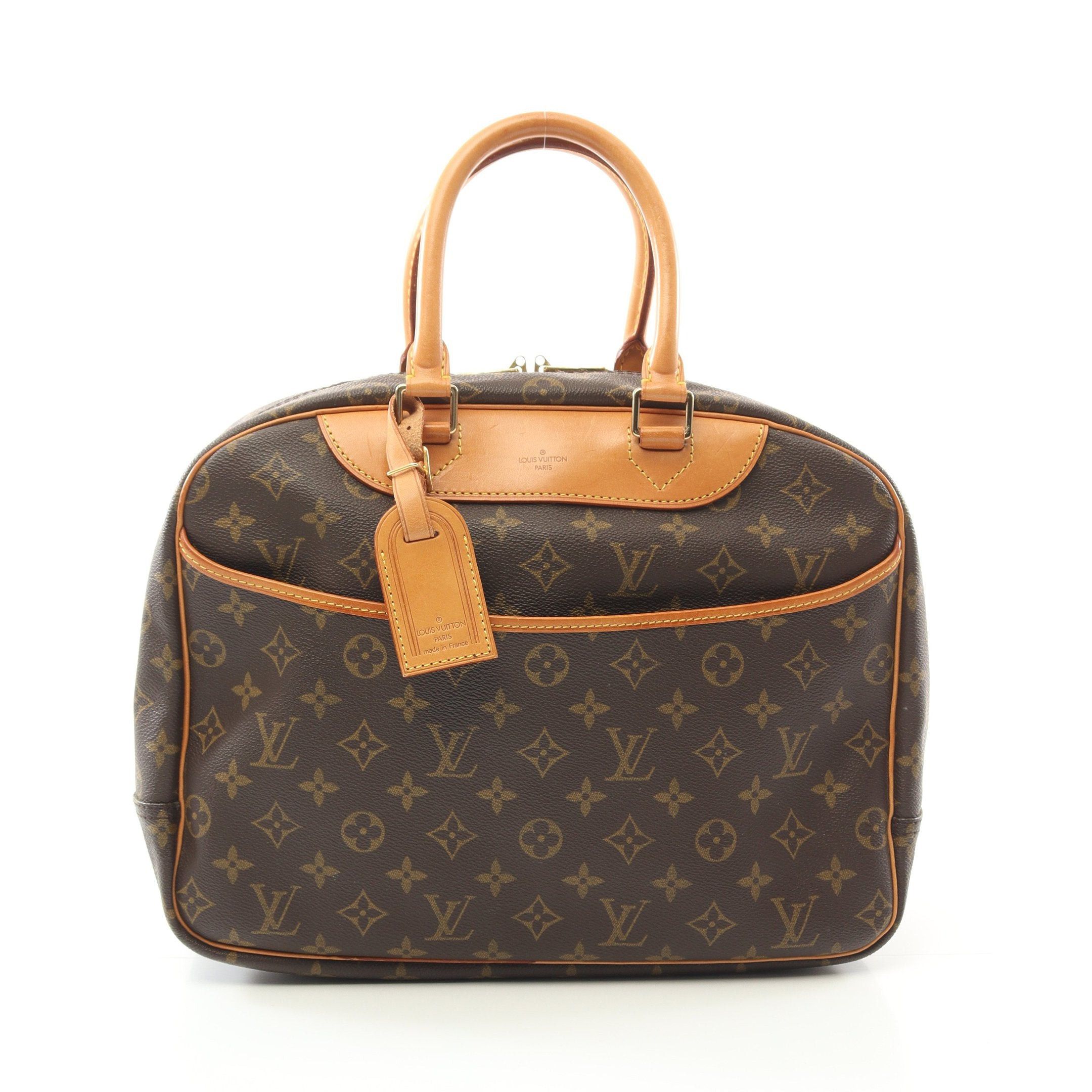 Louis Vuitton Louis Vuitton Deauville Bowling Vanity Monogram Handbag Leather Brown Size ONE SIZE - 1 Thumbnail