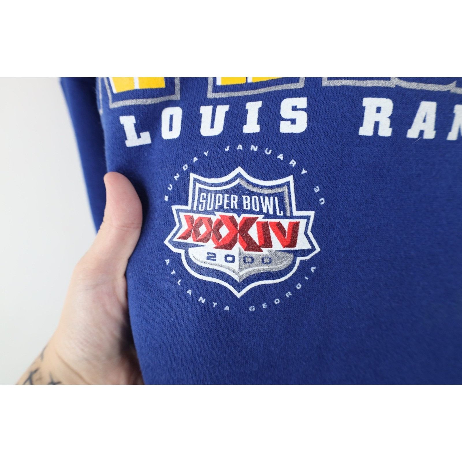 Vintage Vintage Y2K 2000 Super Bowl Champs St Louis Rams Sweatshirt Size US XXL / EU 58 / 5 - 6 Thumbnail