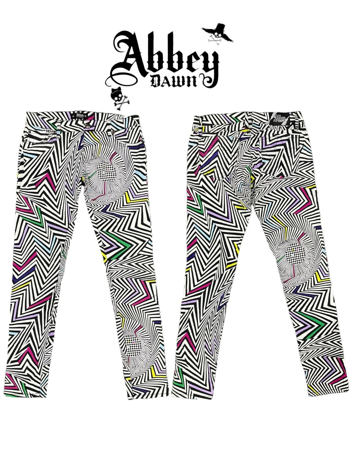 Girl Skateboards × Hysteric Glamour × If Six Was Nine Avril Lavigne Abbey Dawn Skate8 Statement Skinny Pants Size US 30 / EU 46 - 2 Thumbnail