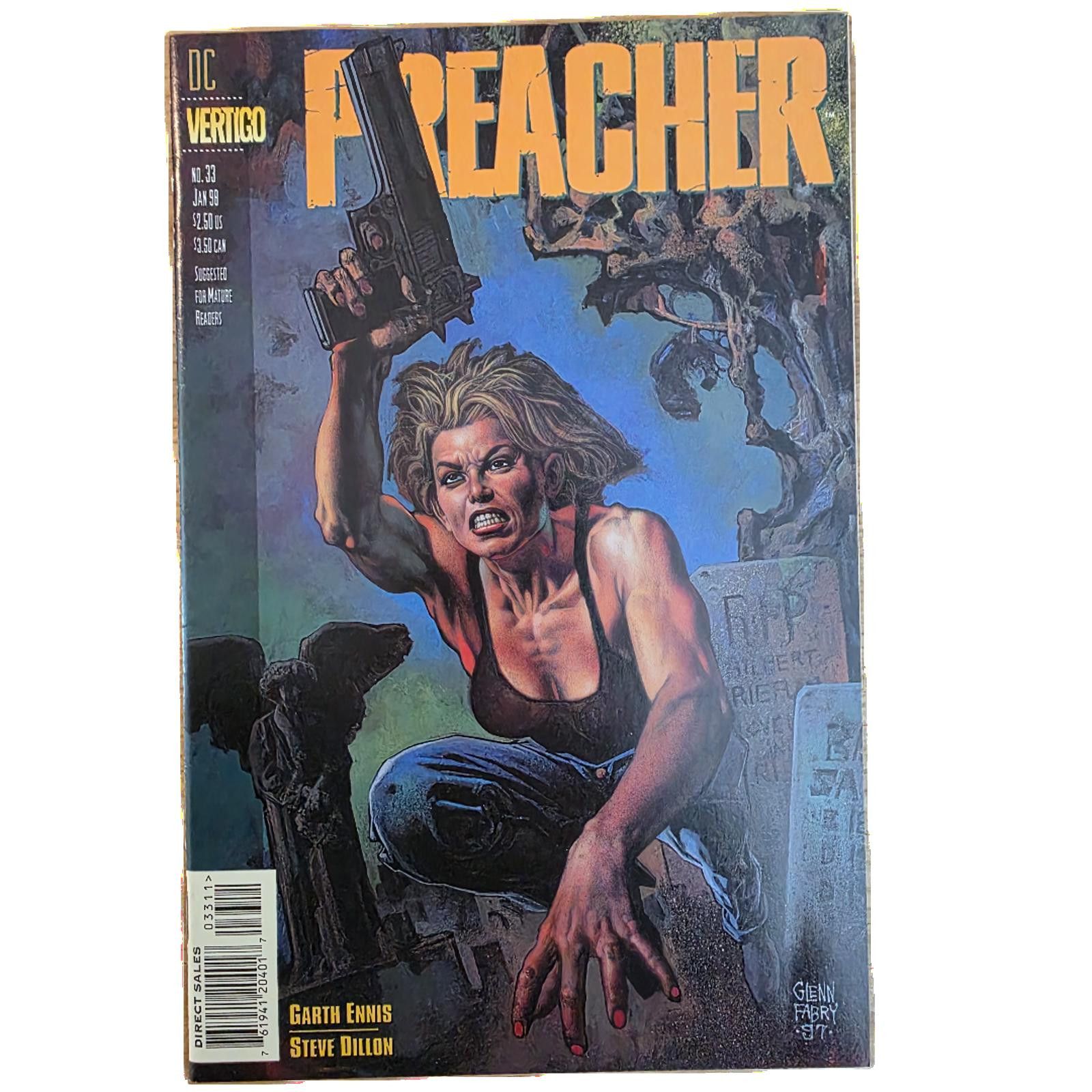 DC Comics Preacher #33 (1998) DC Vertigo Ennis Dillon VF (c) Size ONE SIZE - 1 Thumbnail