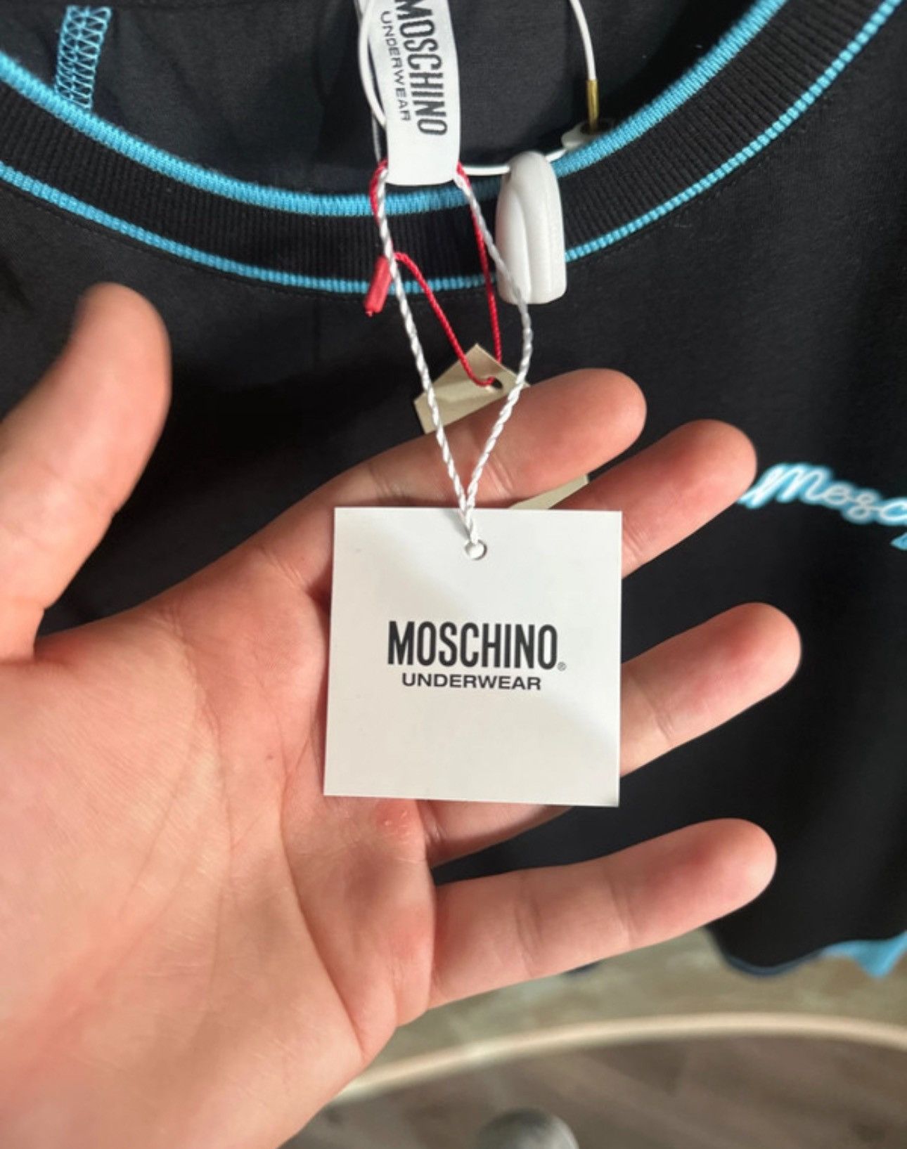 Moschino Moschino Swim Black/Blue Tee Size US XS / EU 42 / 0 - 2 Thumbnail