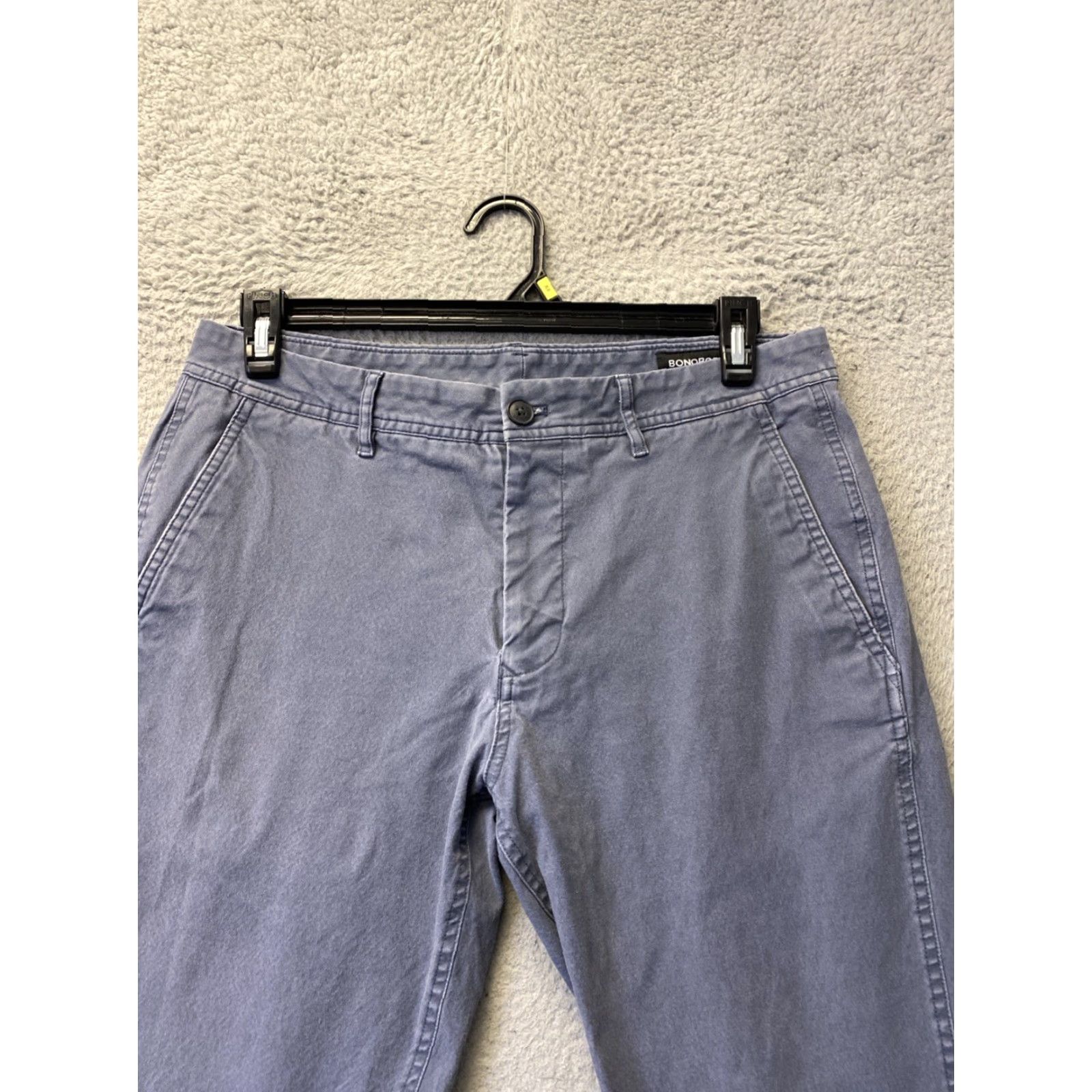 Bonobos Bonobos Slim Cotton Dusty Blue Pants Men 33x32 Chino Regular Waist 33 Inseam 32 Slimming Mens Dusty Blue Era? (no extra) Size US 33 - 2 Thumbnail