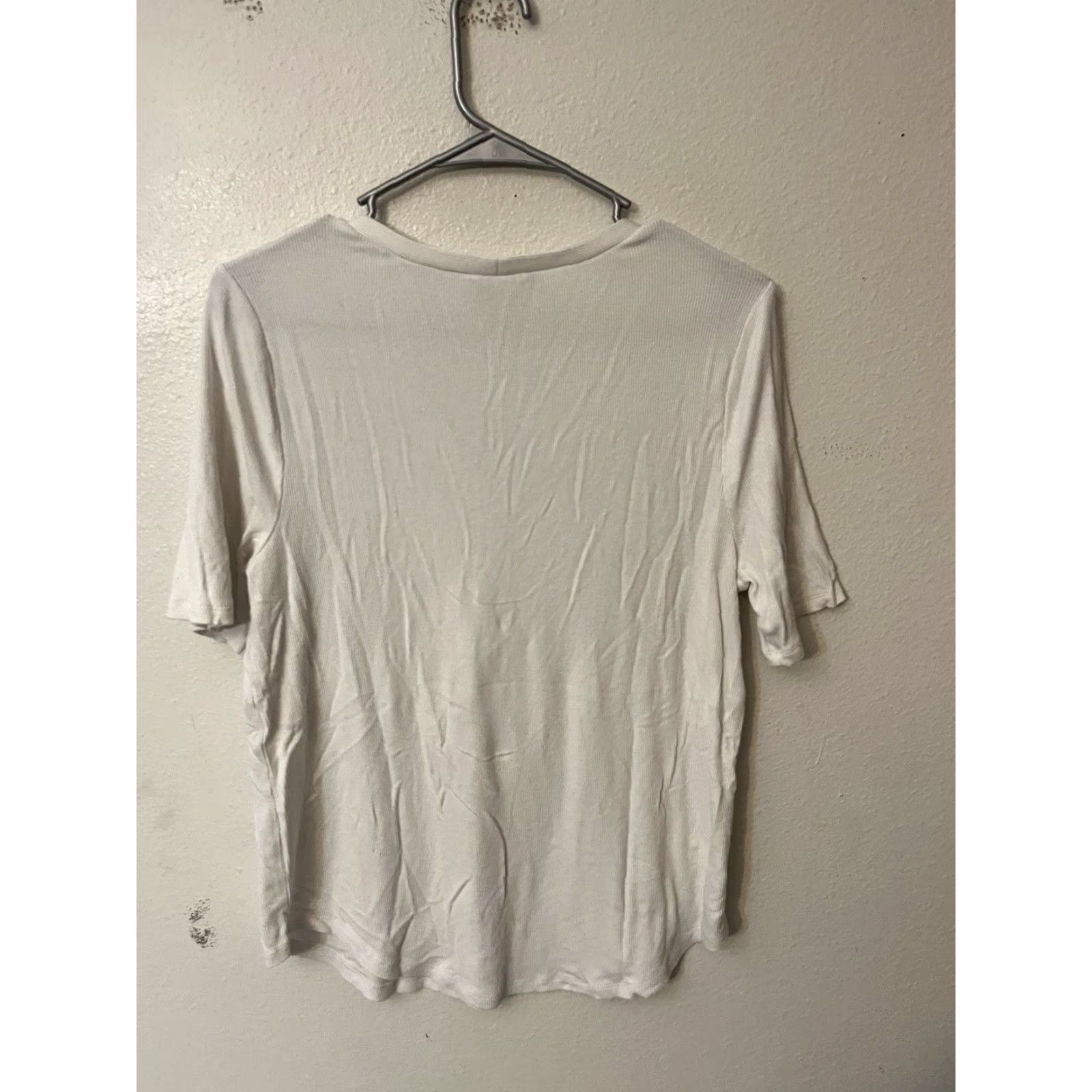 Loft VINTAGE LOFT Henley T-Shirt Woman Large White Shirt Women Large White Henley 90s Mens? Size L / US 10 / IT 46 - 2 Thumbnail