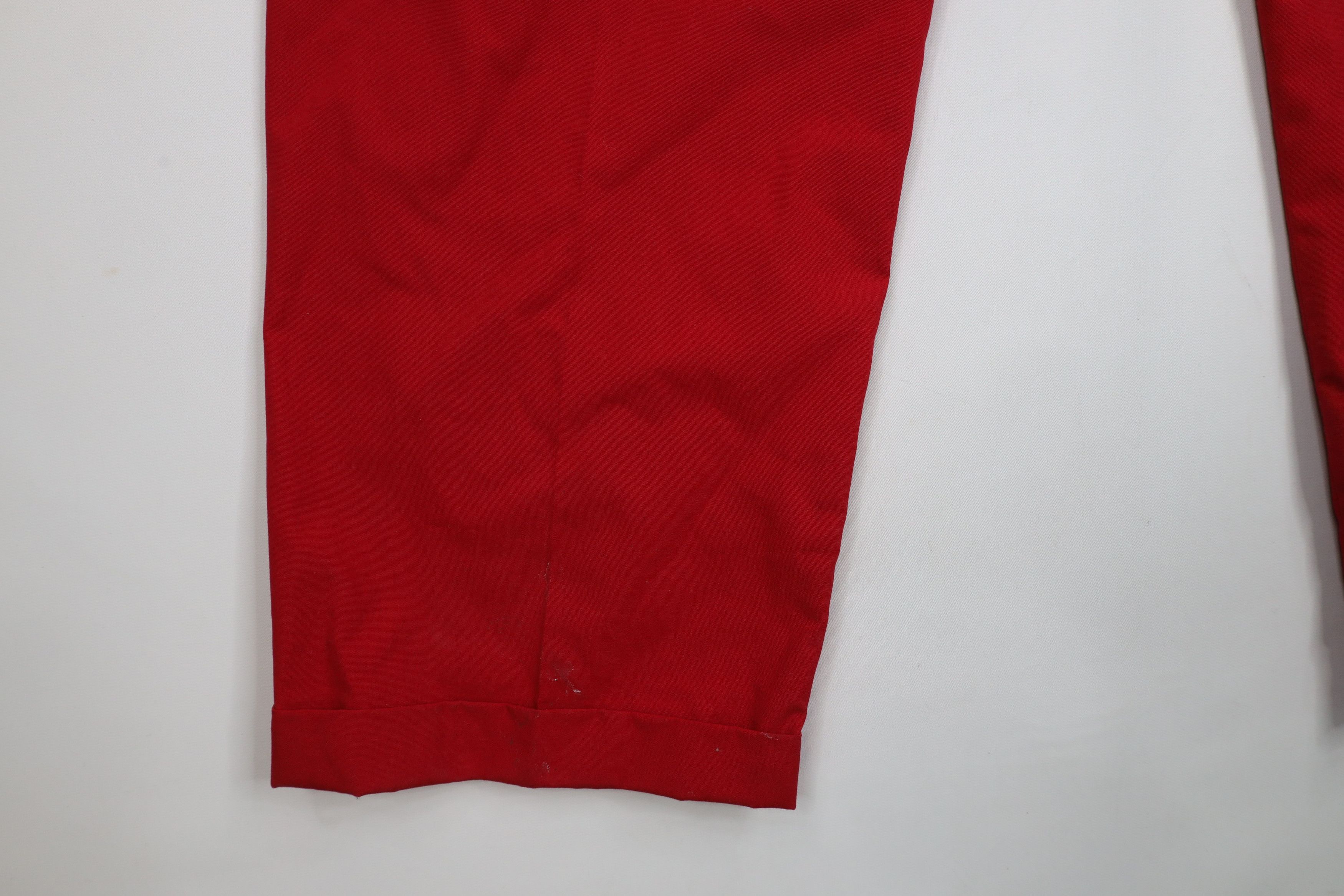 Lands' End × Vintage Vintage 90s Lands End Cuffed Wide Leg Chino Pants Red USA Size US 38 / EU 54 - 15 Thumbnail