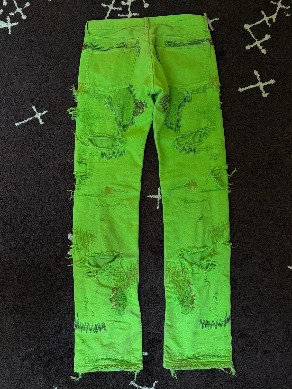 Vlone Vlone green scab denim Size US 32 / EU 48 - 3 Thumbnail