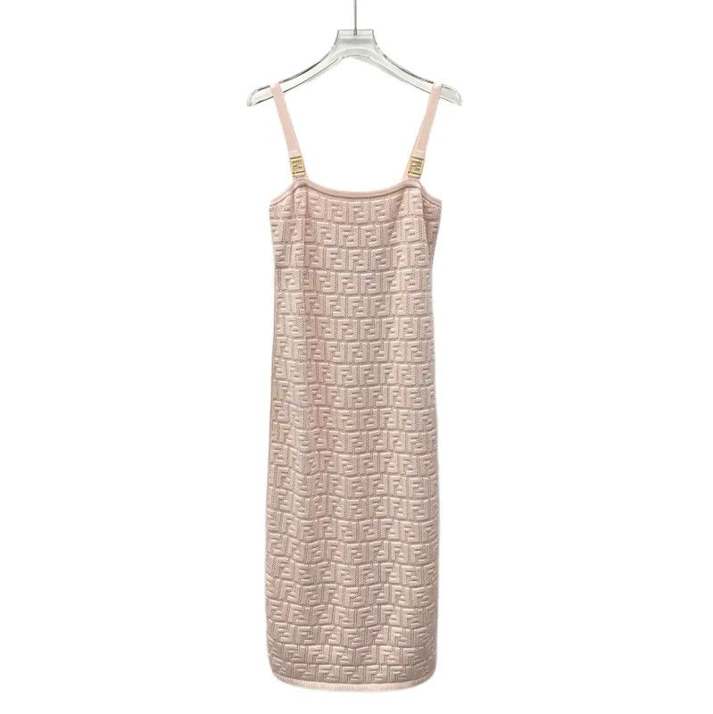 Fendi Fendi Pink Stretch Fabric Women's Dress 0089 Size M / US 6-8 / IT 42-44 - 1 Thumbnail