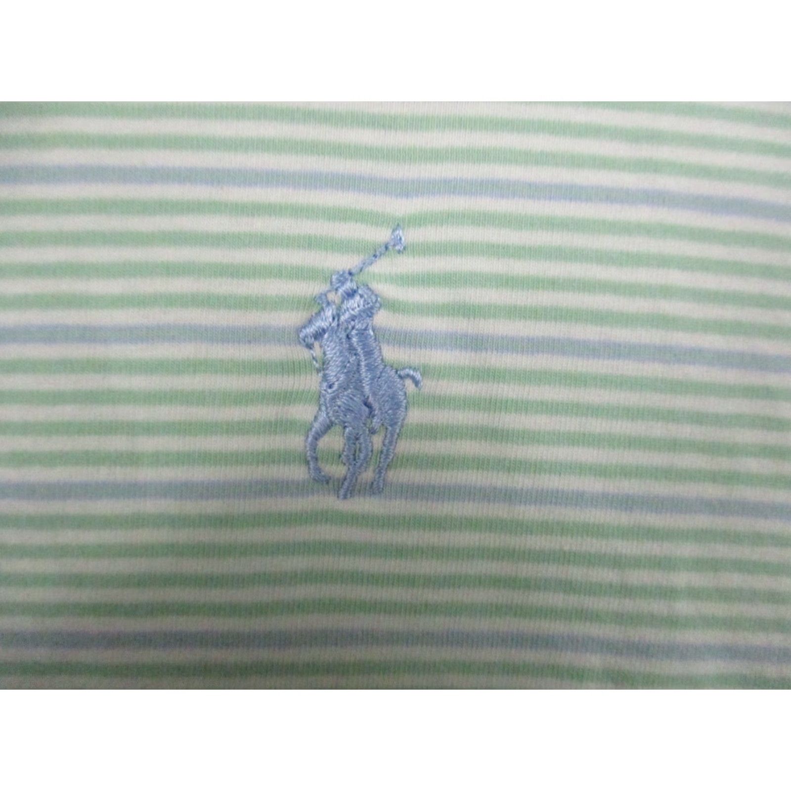 Ralph Lauren VINTAGE Polo Golf Ralph Lauren Polo Shirt Mens XL Tall Striped Stretch Lisle Green Blue Size US XL / EU 56 / 4 - 2 Thumbnail