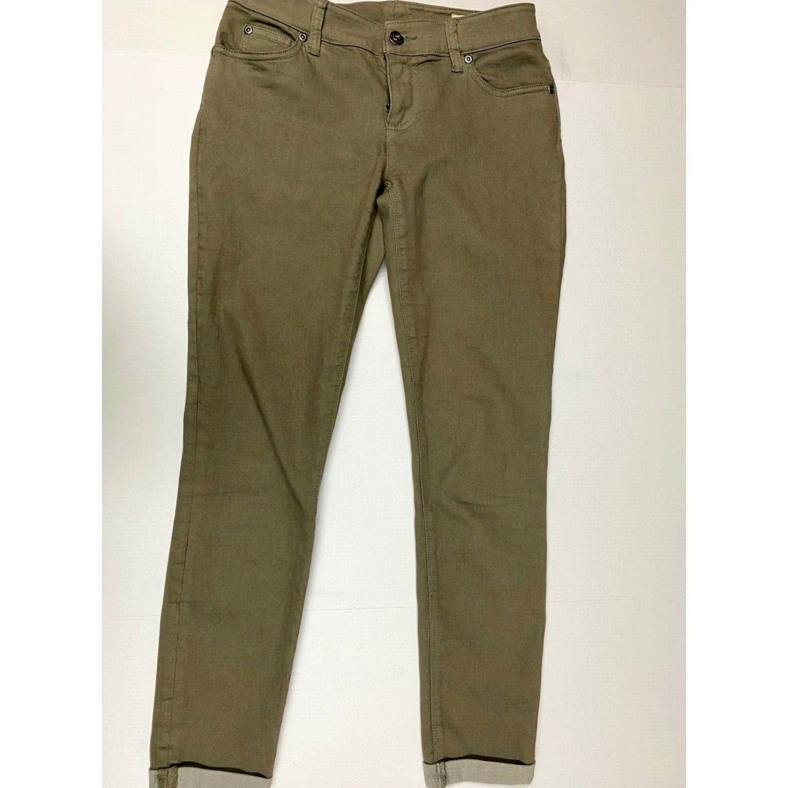 Vince Camuto Vince Camuto Jeans Women Skinny Stretch Denim 25 Green Regular Inseam 27 Ros e Breathable Cuff VINTAGE No Size 42" / US 20 - 2 Thumbnail
