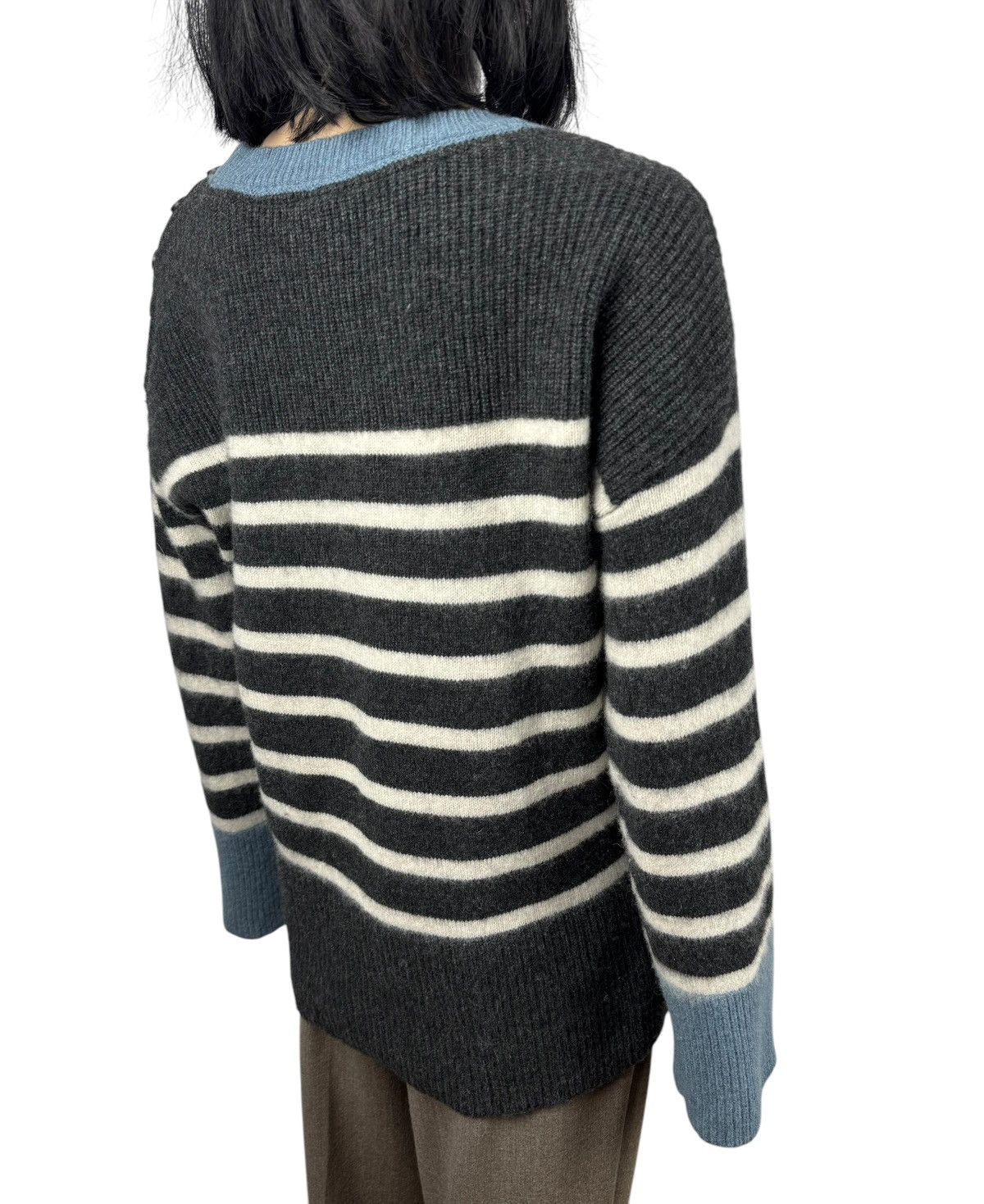 Designer Thought Wool-Nylon Striped Jumper Sweater size 10 38 Size XS / US 0-2 / IT 36-38 - 7 Thumbnail