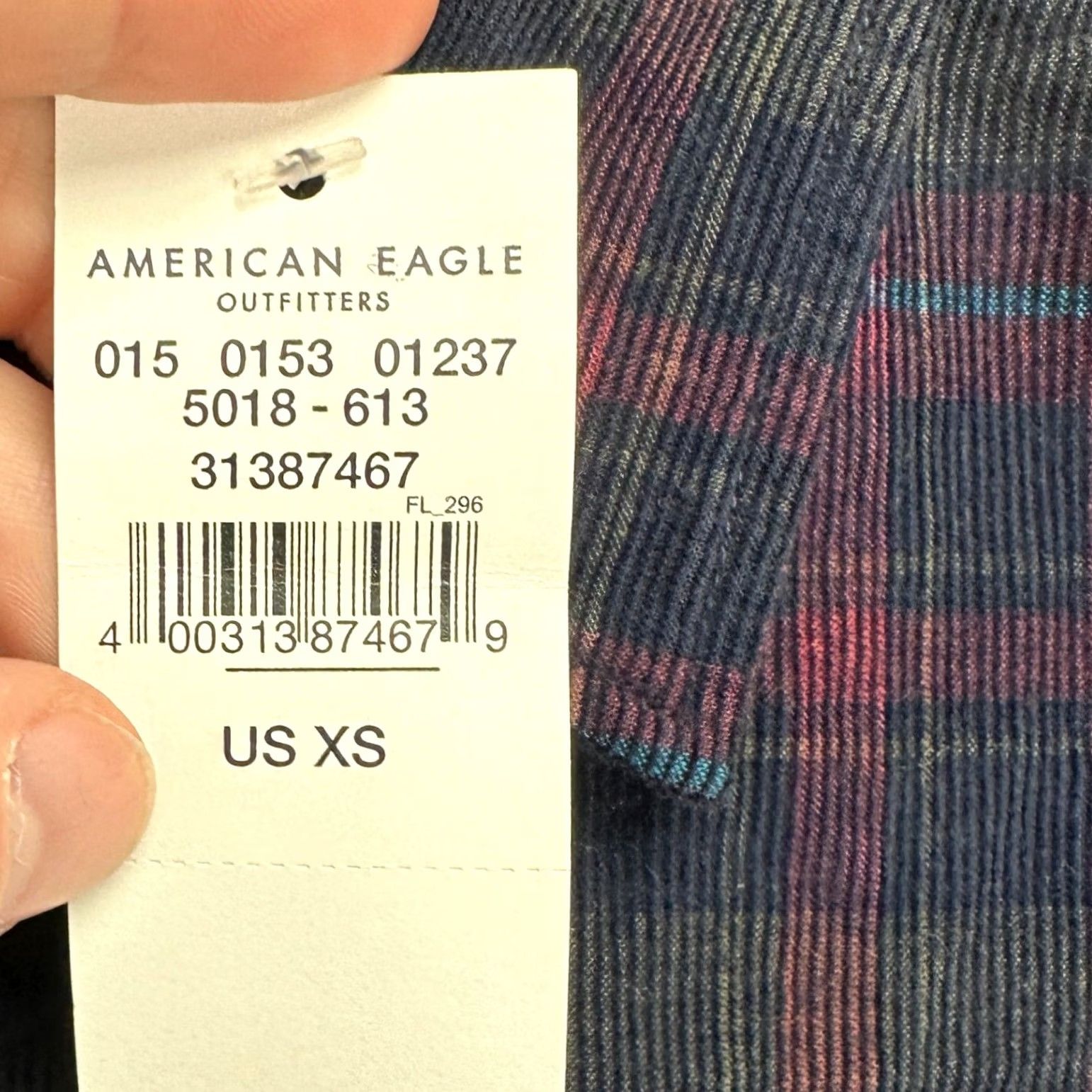 Vintage VINTAGE American Eagle Corduroy Shirt Men XS Blue Red Plaid Classic Button Up Pocket NEW Size US XS / EU 42 / 0 - 6 Thumbnail