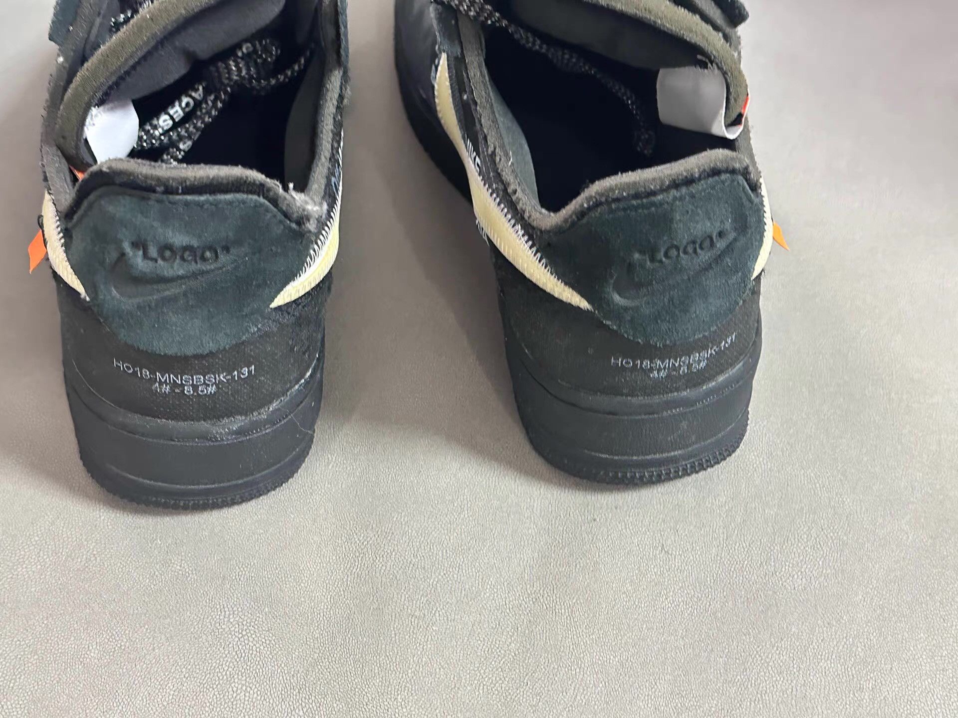 Nike Off-White x Air Force 1 Black Ｑ20 Size US 6 / EU 39 - 4 Thumbnail