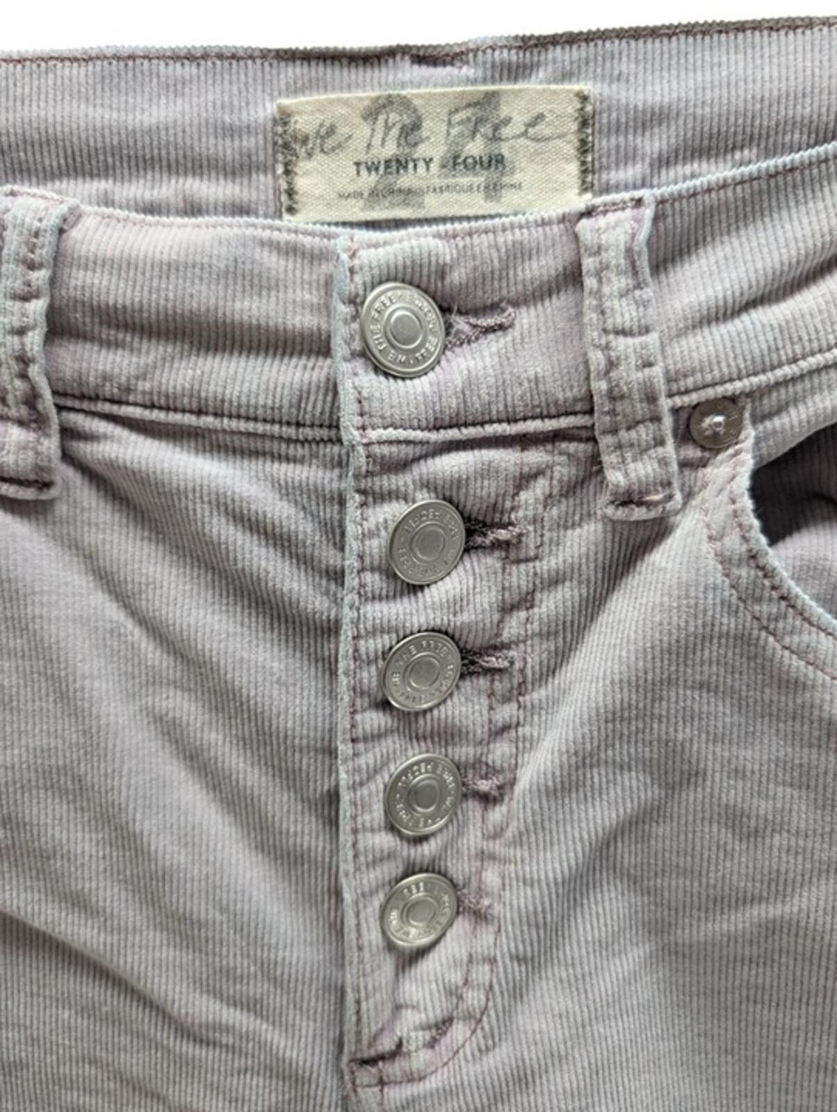 Free People Free People Light Lavender Corduroy Skinny Pant Womens 24 Size 24" / US 00 / IT 34 - 4 Thumbnail