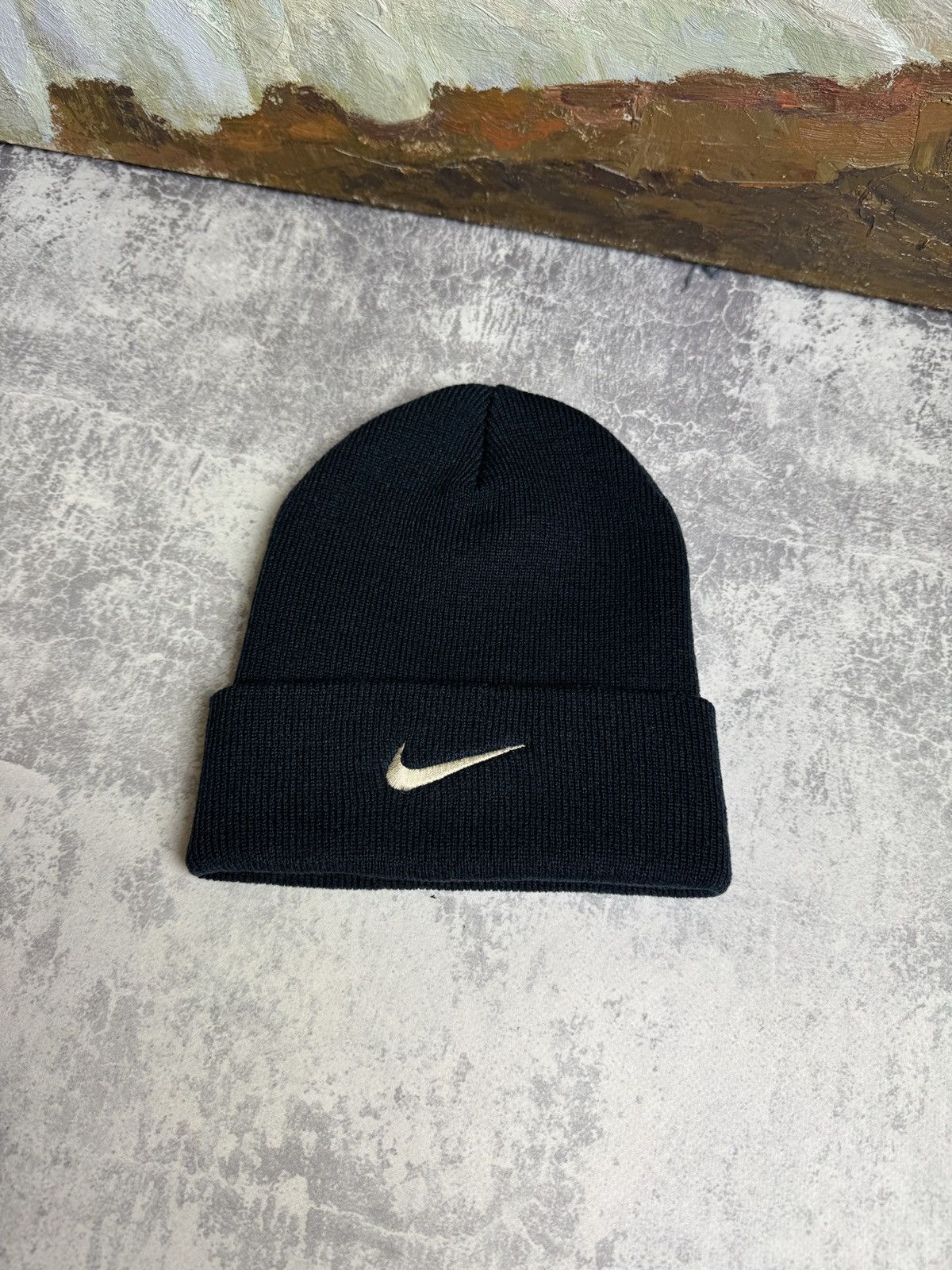 Nike × Streetwear × Vintage Nike Swoosh Big Logo Vintage Y2K Beanie Hat Cap  90s | Grailed