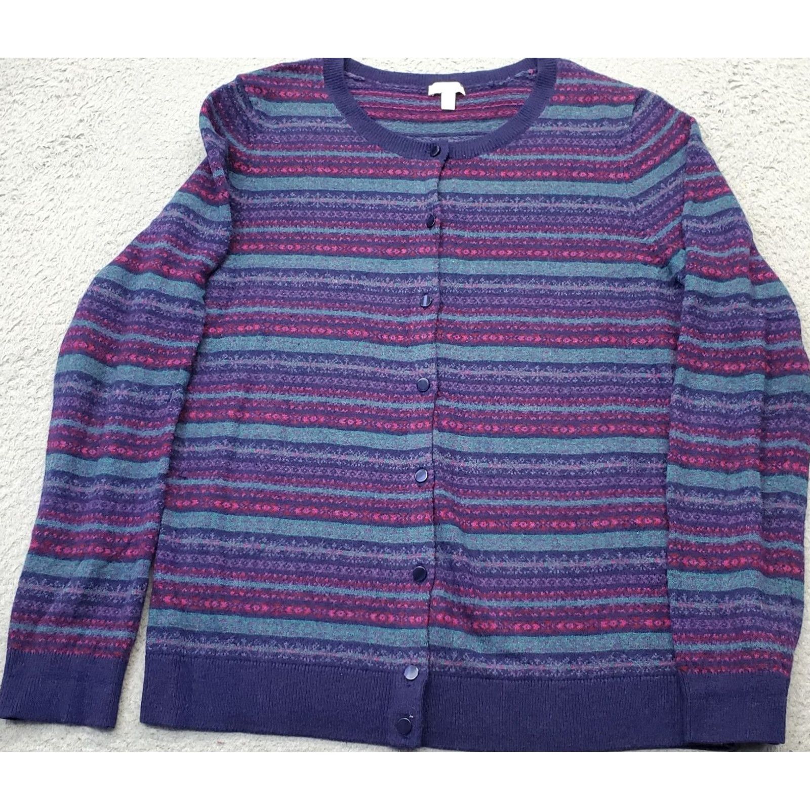 Talbots Talbots Cardigan Womens M Multi Fair Isle Rayon Soft Lambswool Button Front EUC Womens Size M Multicolor Fair Isle Cardigan Size M / US 6-8 / IT 42-44 - 2 Thumbnail