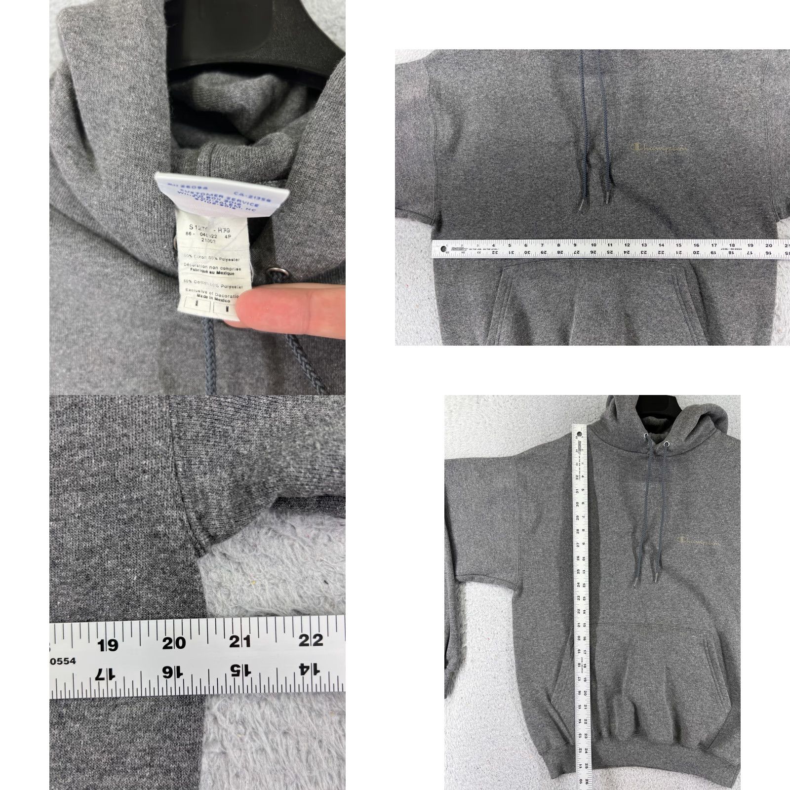 Champion Champion Sweatshirt Adult Medium Gray Long Sleeve Pullover Pocket Cotton Mens Size US M / EU 48-50 / 2 - 8 Thumbnail