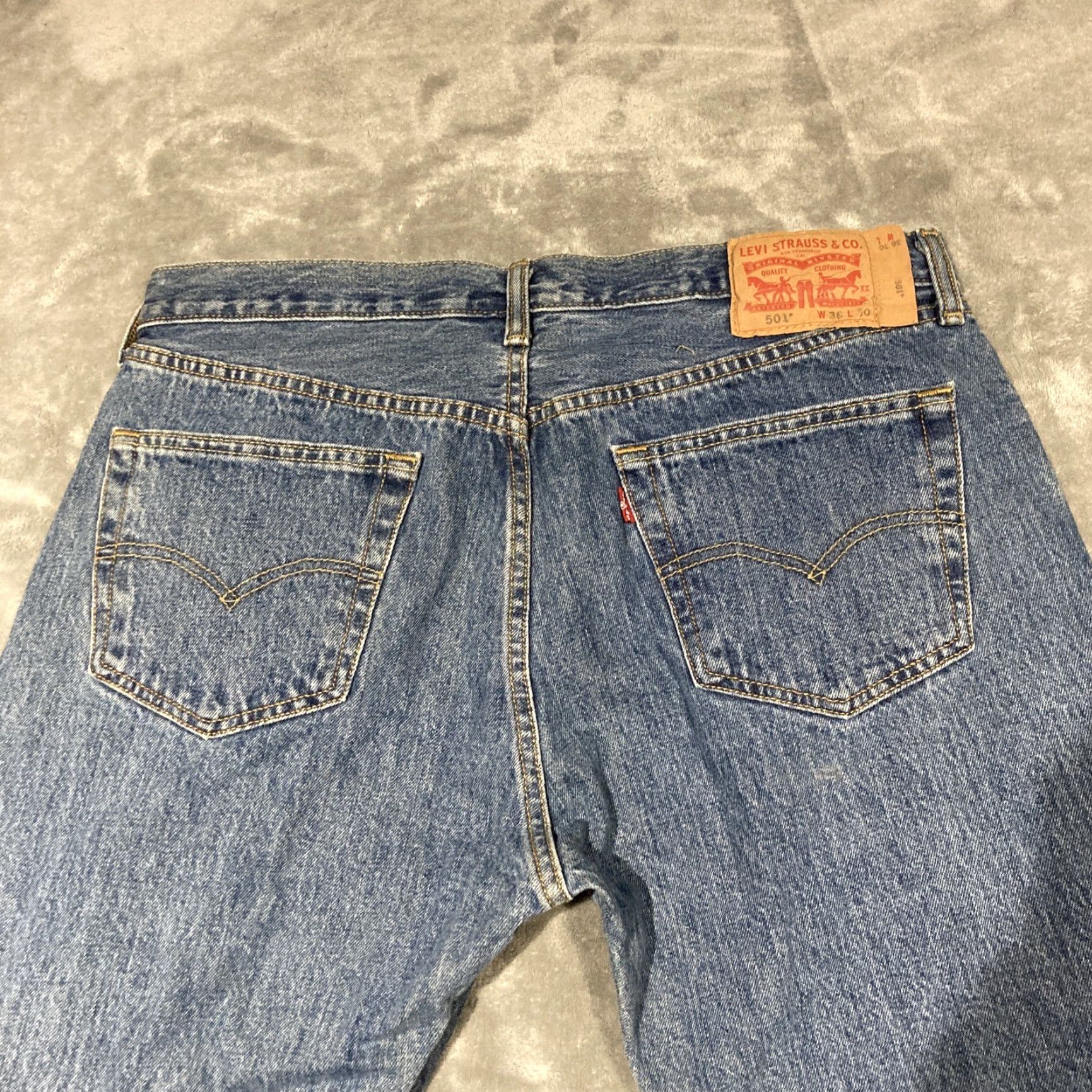 Levi's Levi's 501 Jeans Men 36x30 Blue Button Fly Straight Denim Pants Jeans Western 501 XX 90s" Size US 36 / EU 52 - 6 Thumbnail