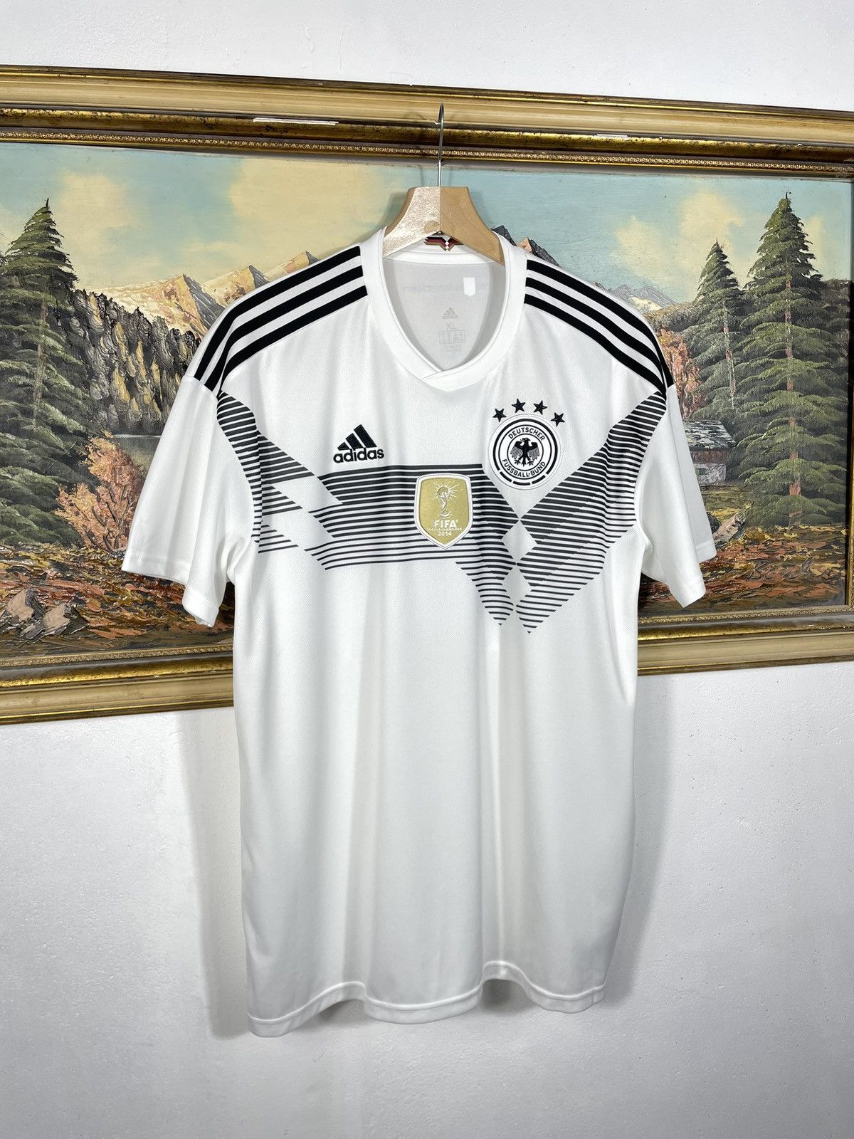 Adidas Adidas Germany World Cup Home T-shirt Tee 2018-19 Jersey Size US XL / EU 56 / 4 - 3 Thumbnail