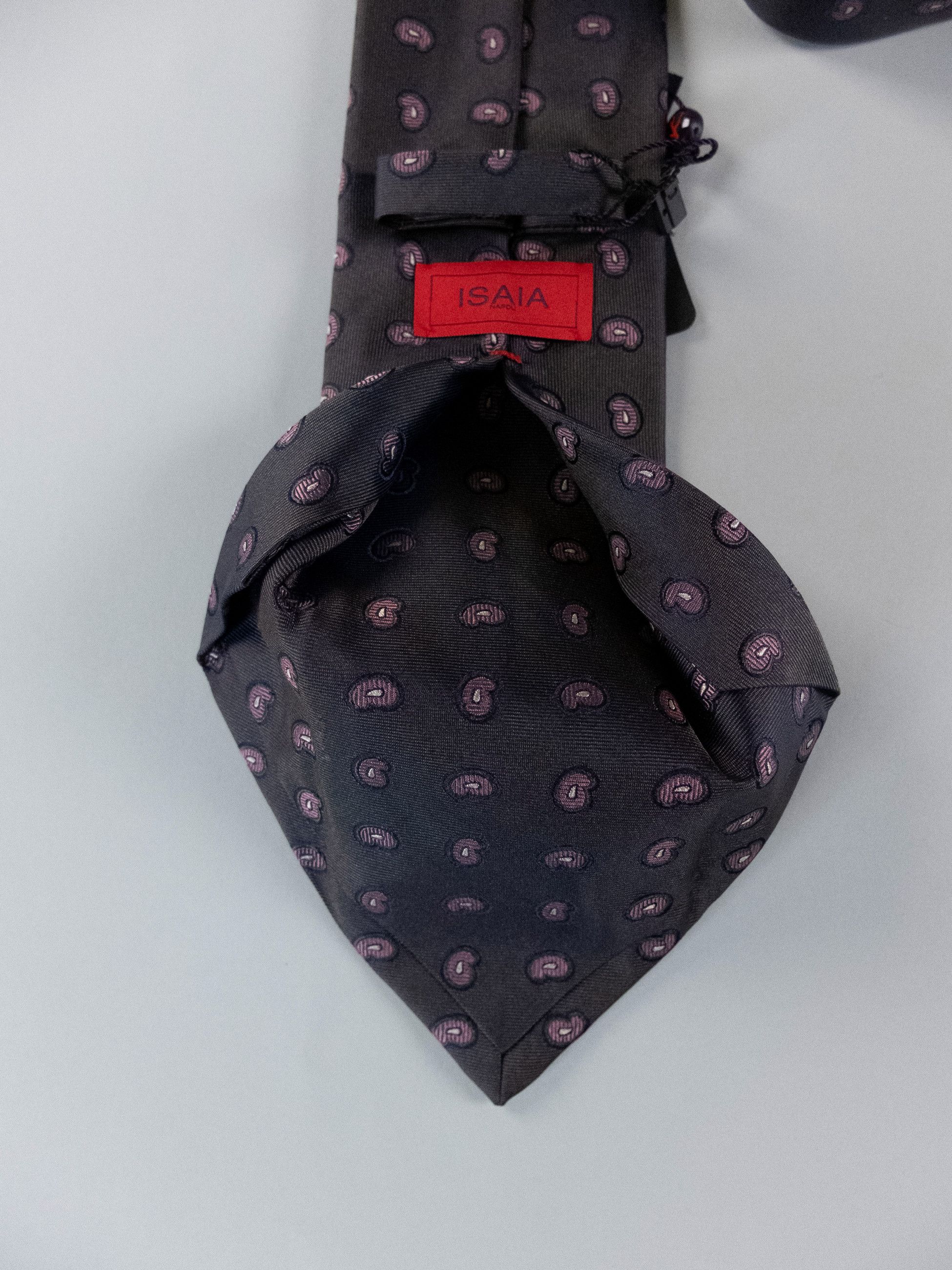 Isaia ISAIA Napoli 5-fold brown micro motif silk tie authentic NWT Size ONE SIZE - 4 Thumbnail