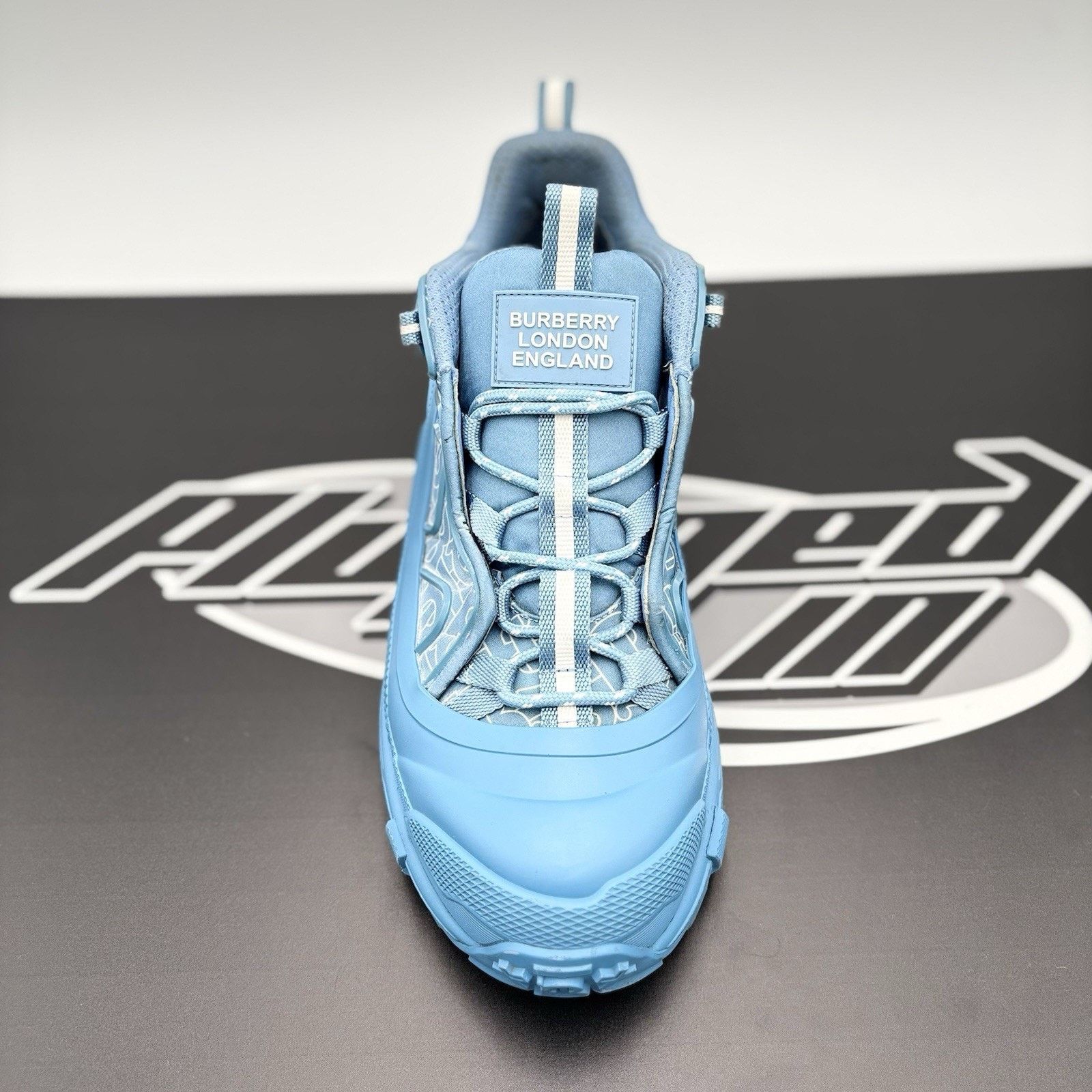 Burberry Burberry Arthur ‘ Blue ‘ Low-Top Sneakers Monogram | GREAT! Size US 12 / EU 45 - 5 Thumbnail