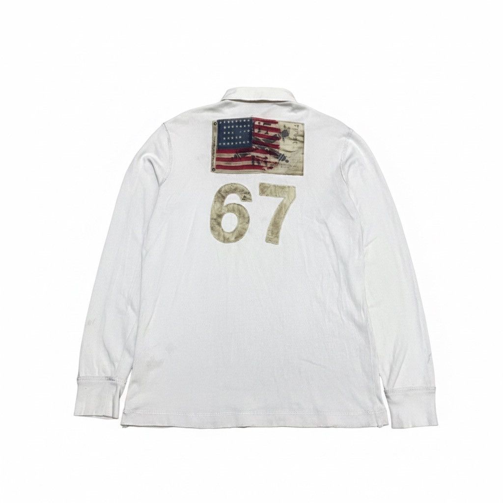 Polo Ralph Lauren 💥RARE💥 Vintage Polo Ralph Lauren #67 Rugby Usa Flag Big Logo Size US S / EU 44-46 / 1 - 3 Thumbnail