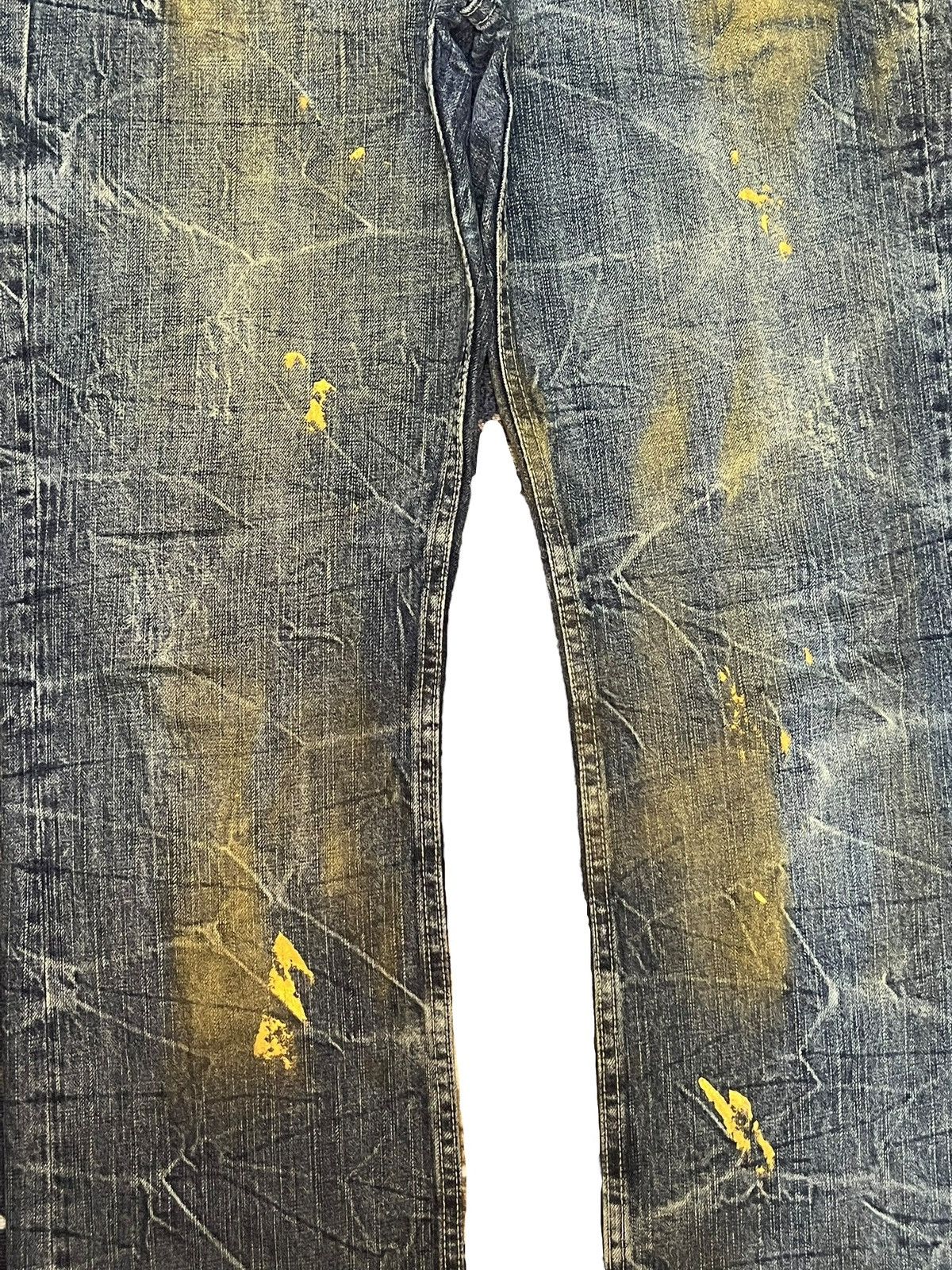 If Six Was Nine Vintage Japanese Brand Rusty Wash Punk Flare Jeans Size US 34 / EU 50 - 3 Thumbnail