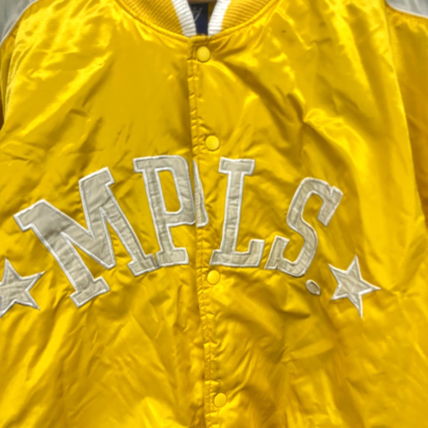 NBA VINTAGE Minneapolis Lakers Sand Bomber Jacket NBA 2XL Size US XXL / EU 58 / 5 - 4 Thumbnail