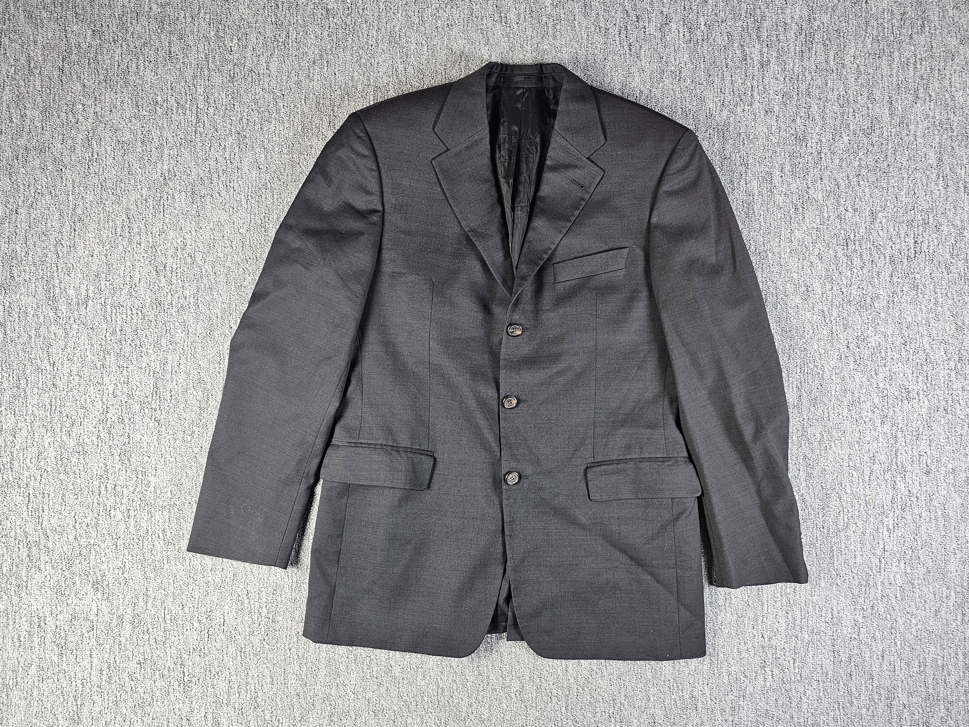 Hugo Boss Hugo Boss Super 100 Virgin Wool Blazer Charcoal Vintage 40R Size 40R - 8 Thumbnail