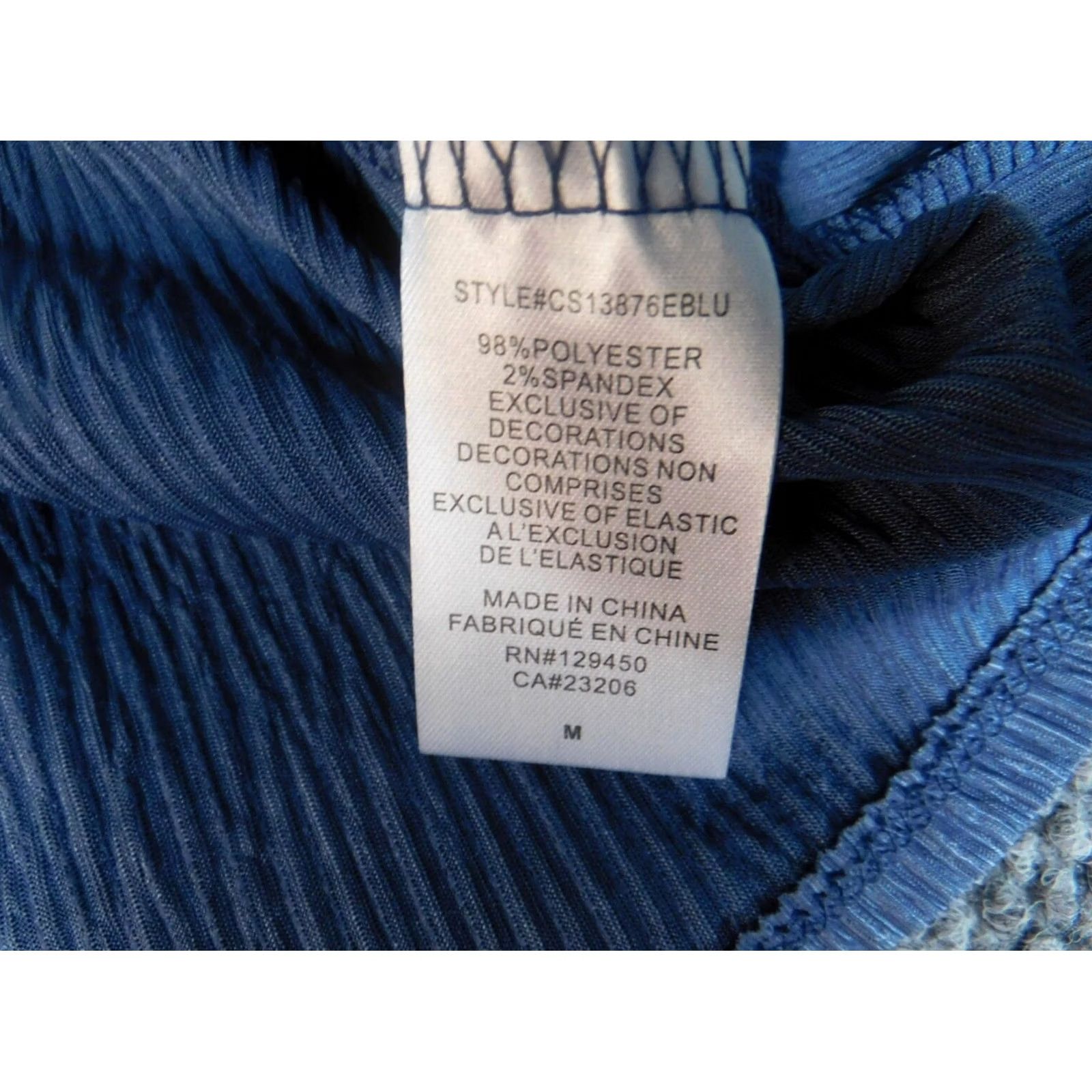 Vintage Como Blu Blouse Shirt Womens Medium Blue Cap Sleeve Collared Pullover Rayon Button Casual Regular Fit Size M / US 6-8 / IT 42-44 - 7 Thumbnail