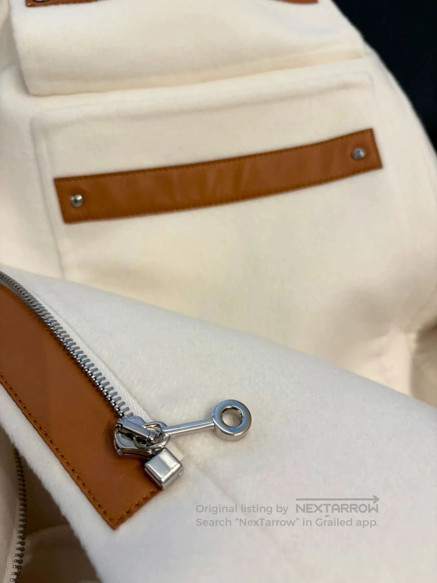 Hermes Hermes Cream Fringe Detail Coat. Size US XS / EU 42 / 0 - 7 Thumbnail