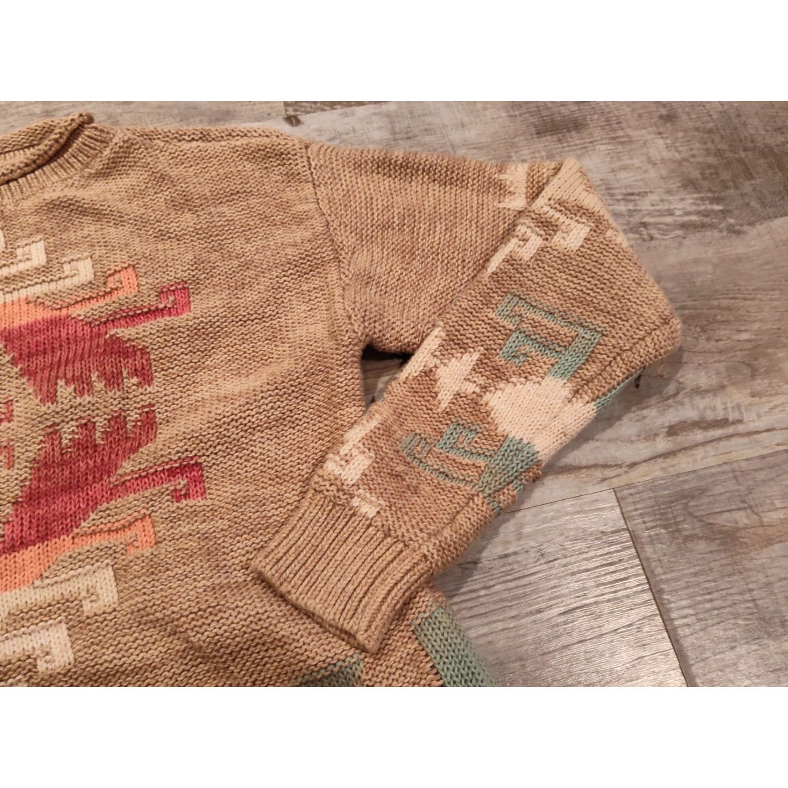 Ralph Lauren VINTAGE Ralph Lauren LRL Sweater Women Long Sleeve Pullover Aztec Beige Size S Size S / US 4 / IT 40 - 5 Thumbnail