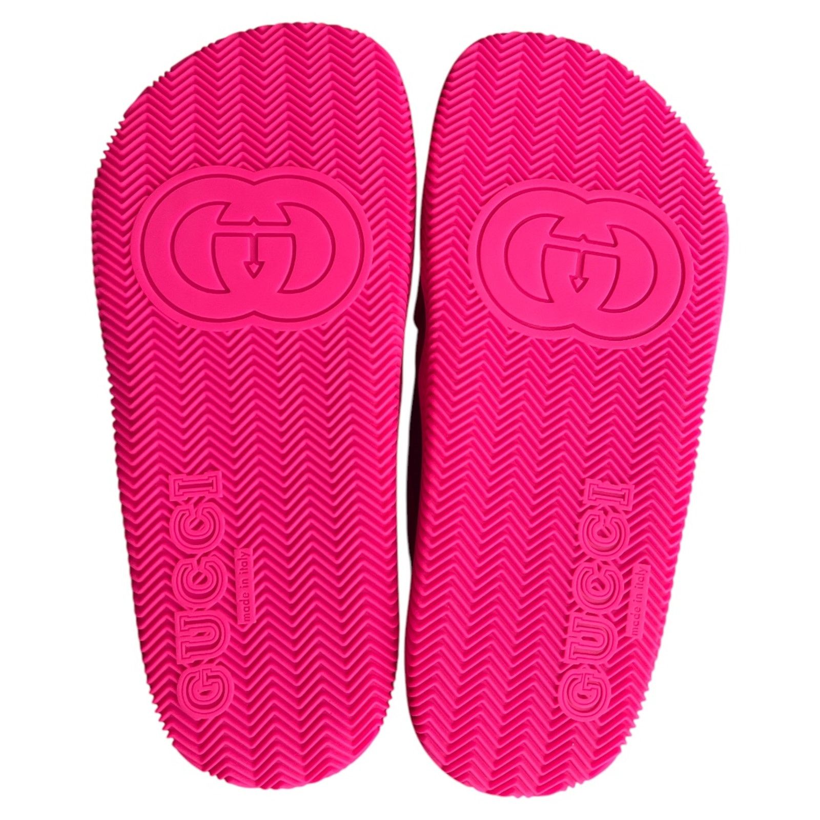 Gucci Gucci Red Green Striped Web Accent Rubber Sandals, IT37/US7 Size US 7 / IT 37 - 10 Thumbnail