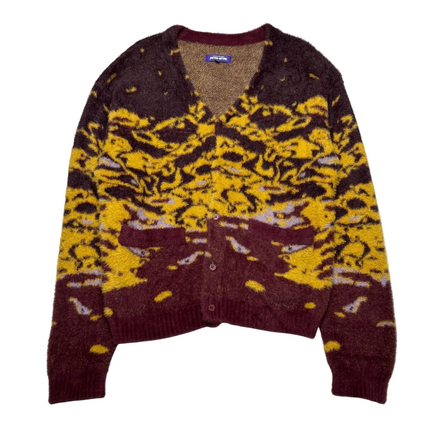 Fucking Awesome F*cking Awesome Acid Hairy Cardigan Men's Large Sweater Size US L / EU 52-54 / 3 - 1 Thumbnail