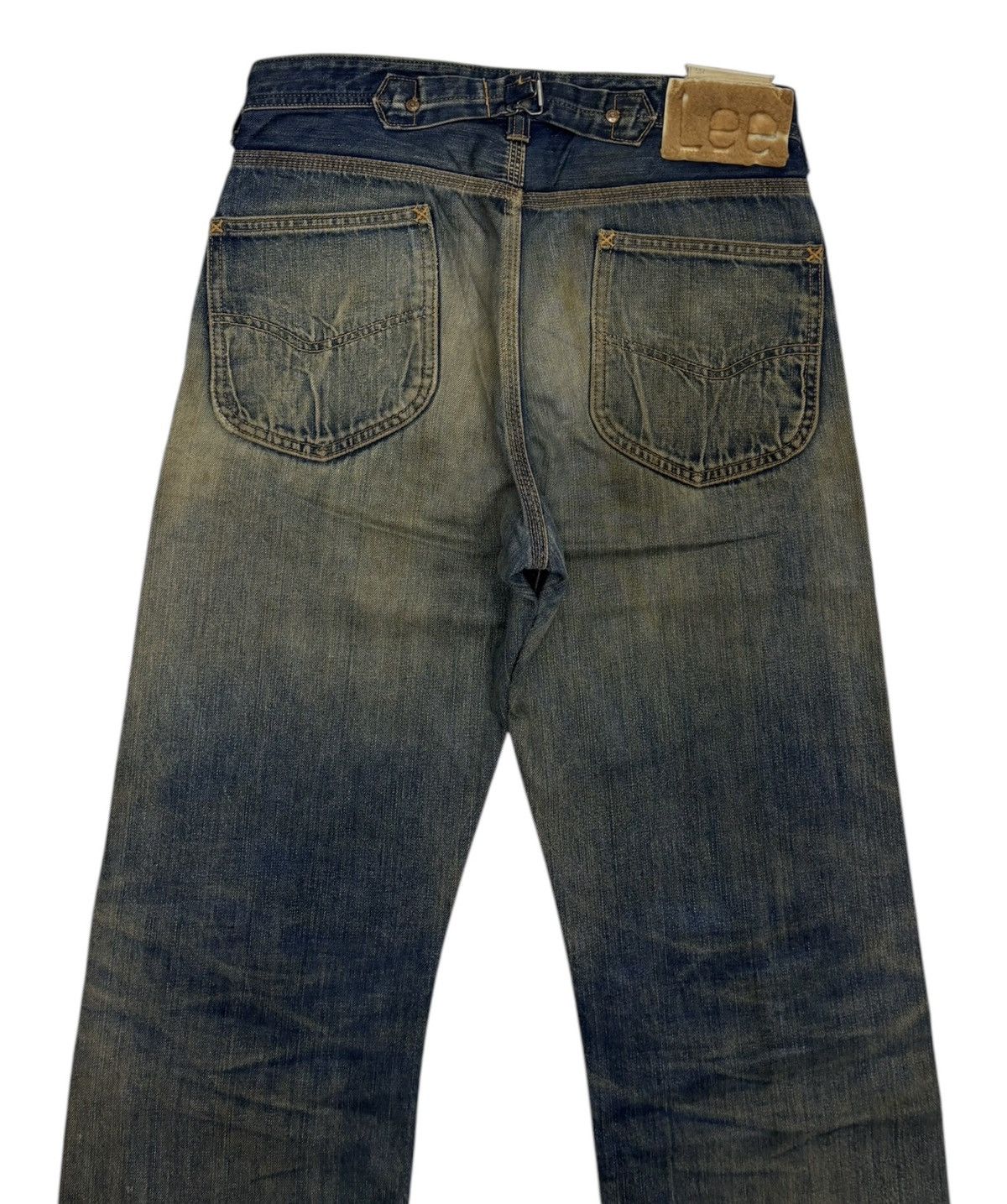 Lee 🔥VINTAGE LEE COWBOY SELVEDGE BUCKLE BACK DISTRESSED DENIM Size US 31 - 7 Thumbnail