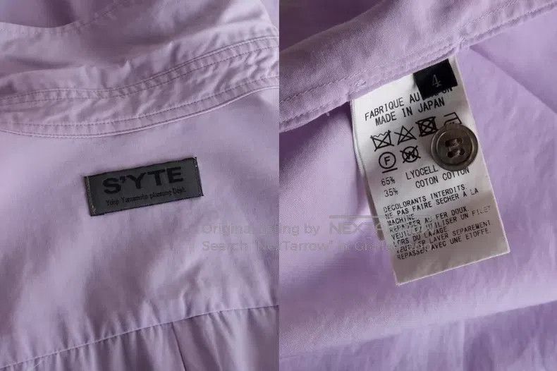 Yohji Yamamoto Yohji Yamamoto Elegant Purple Embroidered Shirt Size US XL / EU 56 / 4 - 9 Thumbnail
