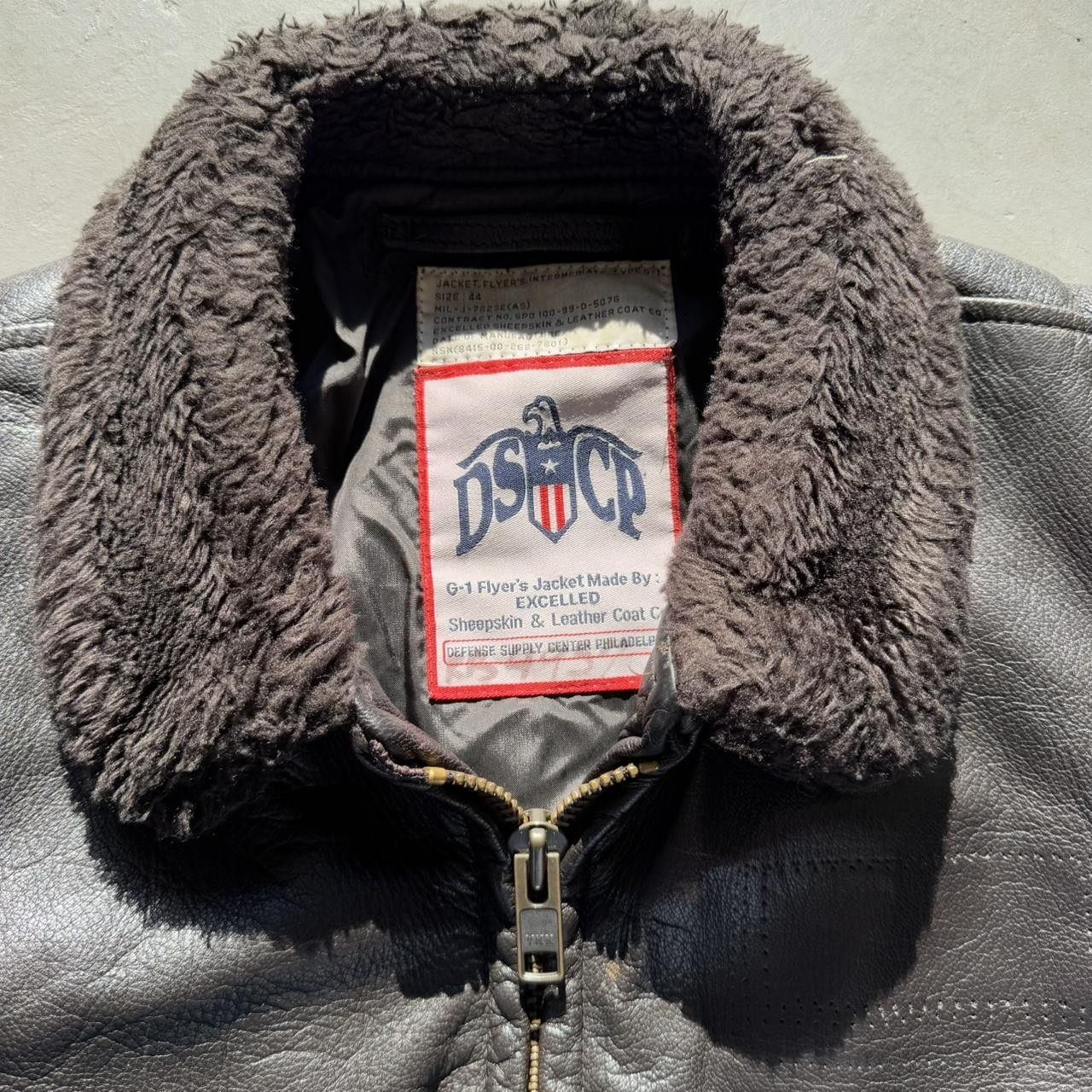 Vintage Vtg 70s US Navy G-1 Flyer’s Leather Jacket USN SZ 44 Size US L / EU 52-54 / 3 - 3 Thumbnail