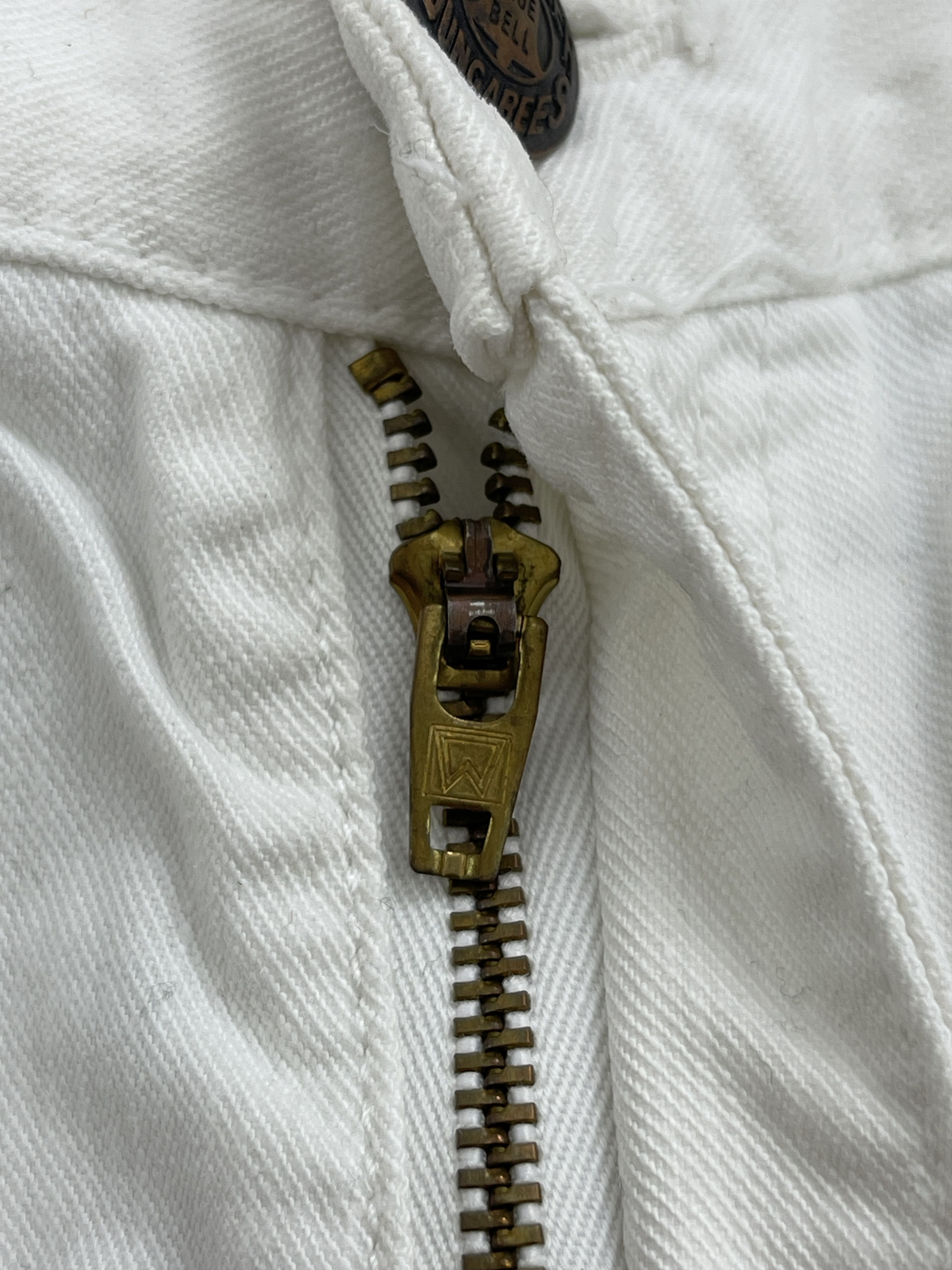 Vintage Vintage 90s Vintage Wrangler Dungarees White Denim DP2557 Size US 30 / EU 46 - 9 Thumbnail