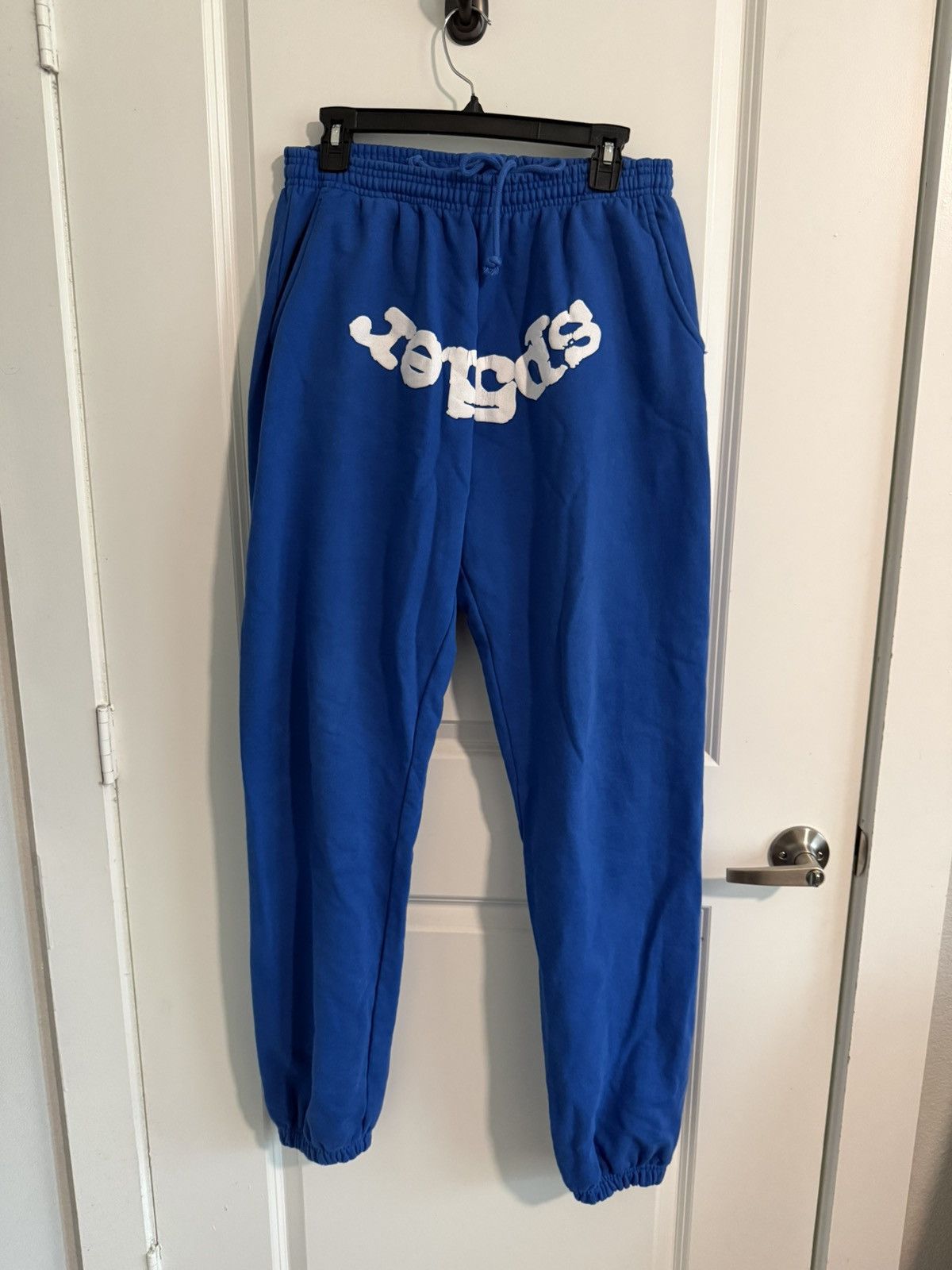 2021 Release Sp5der Worldwide Blue Joggers