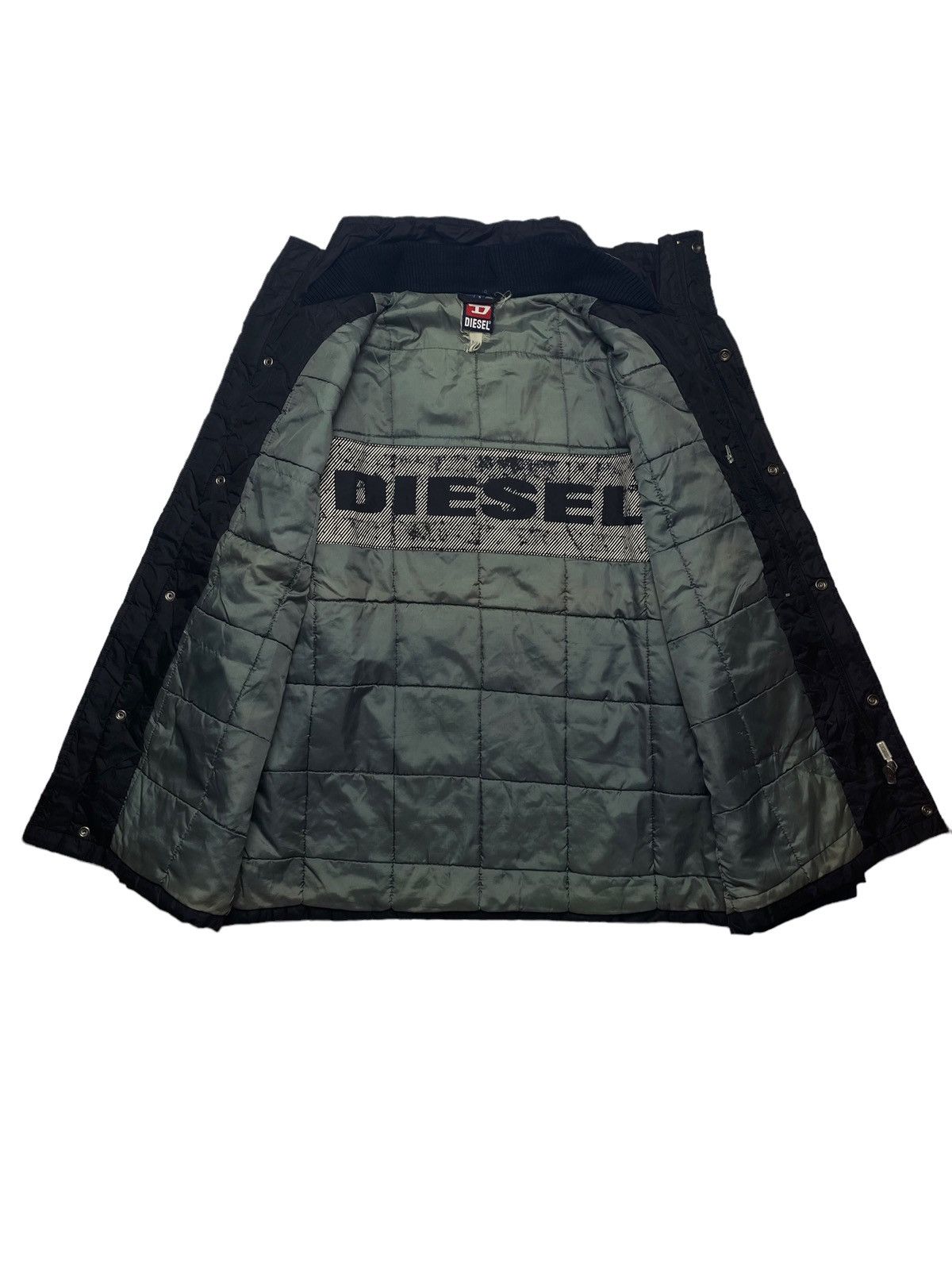 Diesel 2000s Diesel - Punk Label Iconic Big Logo Oversized Jacket Size US L / EU 52-54 / 3 - 3 Thumbnail