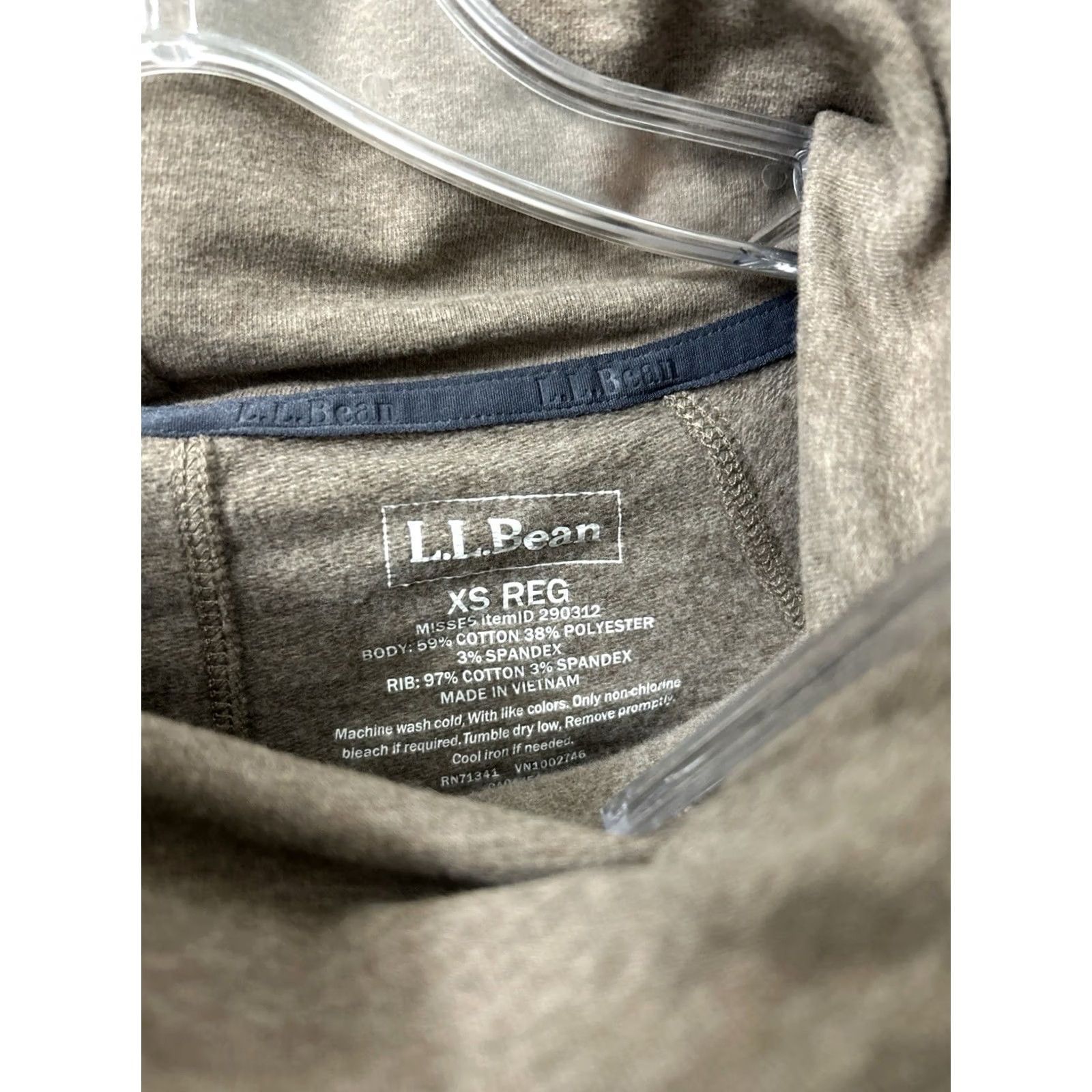 Vintage VINTAGE LL Bean Cozy Pullover Womens XS Brown Cow Neck Hoodie L/S NWT Size XS / US 0-2 / IT 36-38 - 7 Thumbnail
