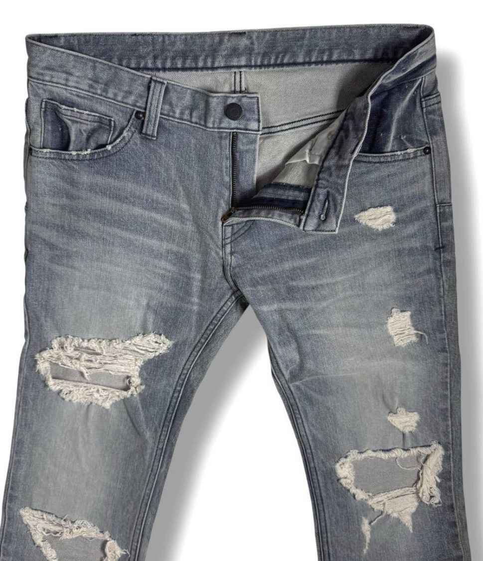 Tornado Mart Tornado Mart Distressed Grey Denim Size US 31 - 3 Thumbnail