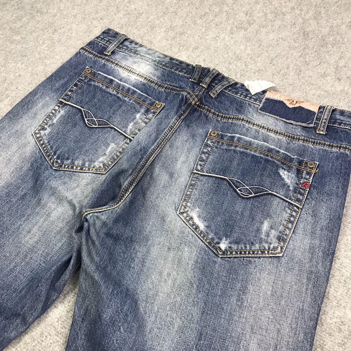 Japanese Brand × Replay RAPLAY DISTRESSED FADED DENIM PANTS Size US 36 / EU 52 - 15 Thumbnail