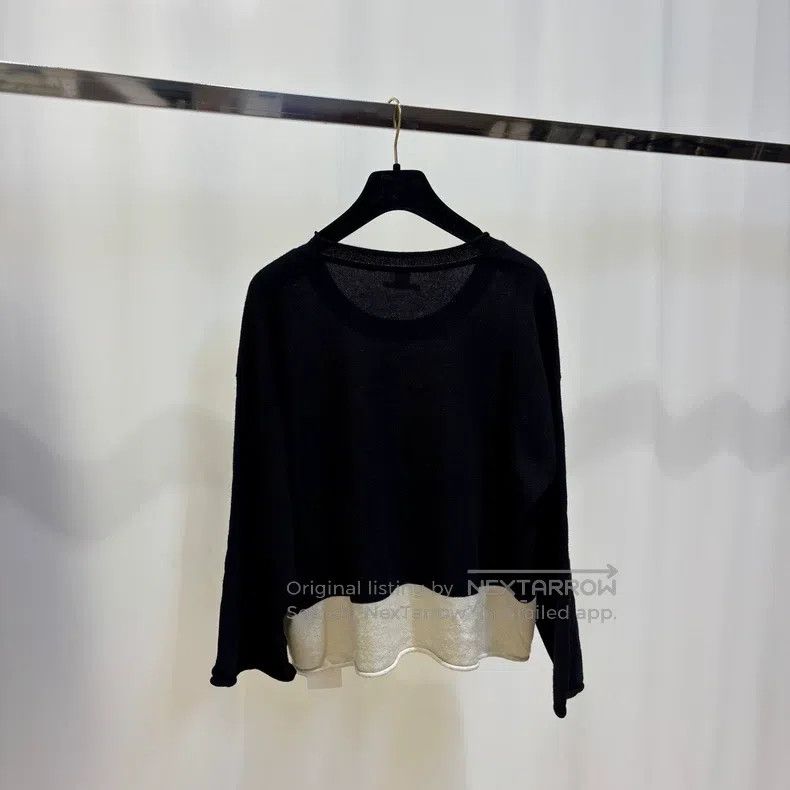 Hermes Hermes Black and White Color Block Knit Sweater Size XXS / US 00 / IT 34 - 4 Thumbnail