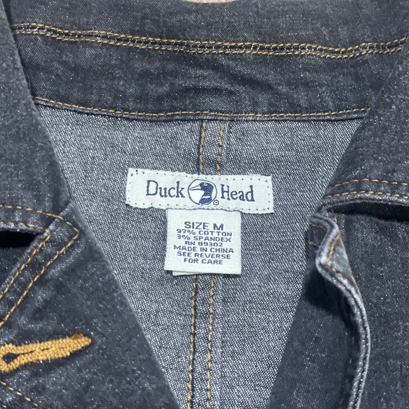 Vintage VINTAGE Duck Head Women’s Denim Jacket Casual Outerwear Fall Winter Spring Black Medium Size 32" / US 10 / IT 46 - 2 Thumbnail