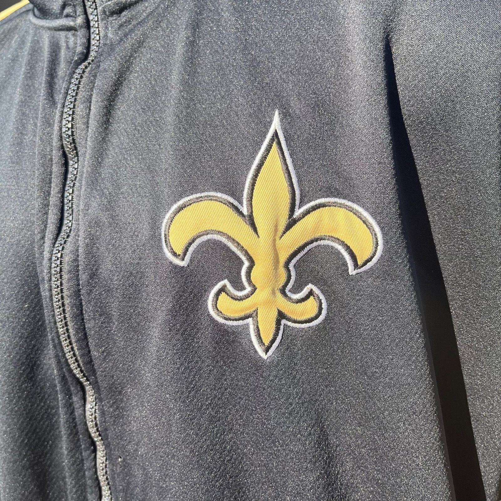 NFL New Orleans Saints Jacket Men's XXL Vintage NFL Zip Up Size US XXL / EU 58 / 5 - 4 Thumbnail