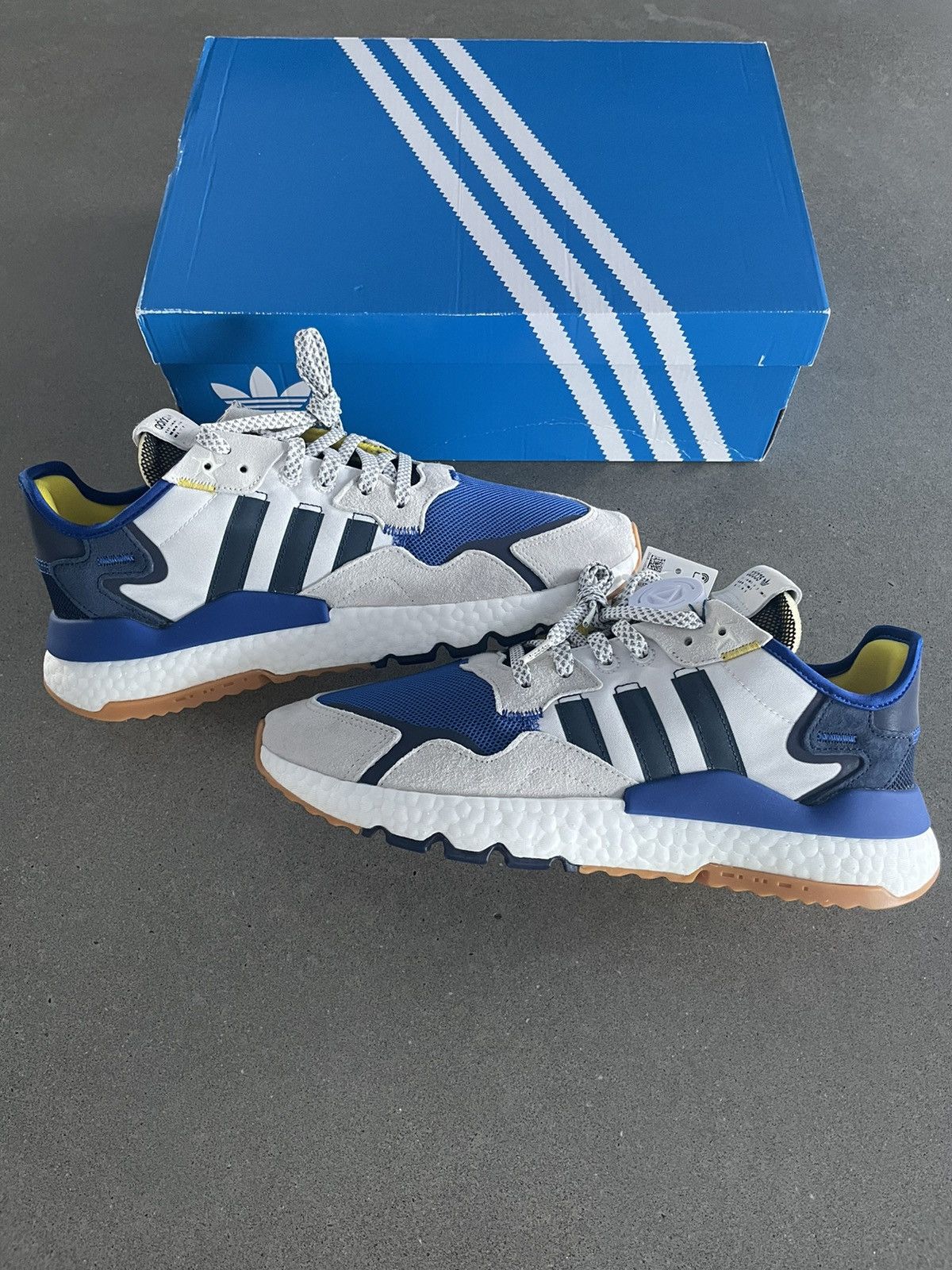 image of New: 2019 Adidas X Ninja Suede Nite Jogger "time In" Fv6404 Shoes in Grey/Blue, Men's (Size 11)