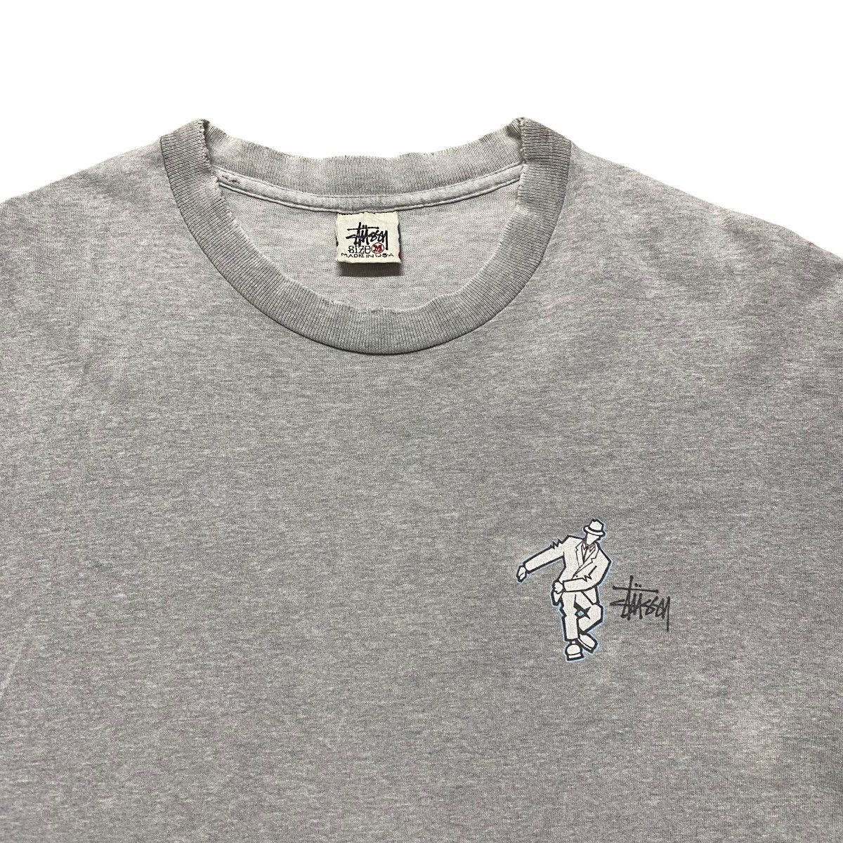 Stussy Vintage 90s Stussy Sunfaded Distressed Shirt Size US M / EU 48-50 / 2 - 1 Thumbnail